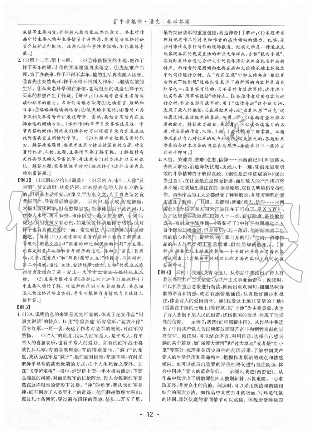 2020年新中考集錦全程復(fù)習(xí)訓(xùn)練語文 第12頁