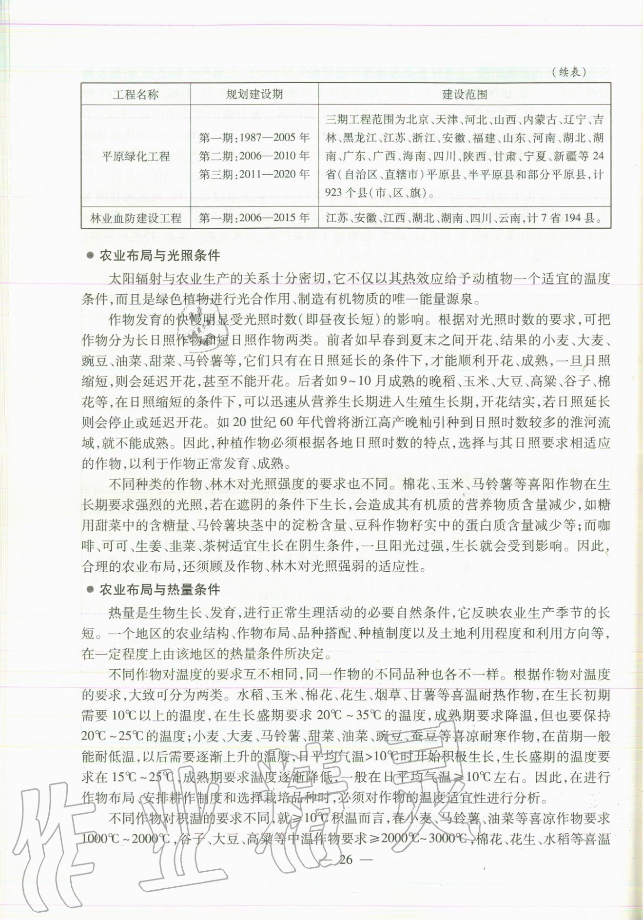 2020年教材課本七年級地理第二學期滬教版 參考答案第26頁