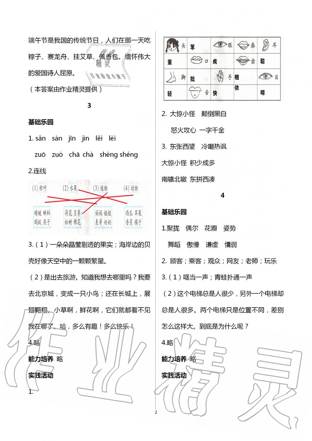 2020年暑假作業(yè)及活動新疆文化出版社三年級語文暑假作業(yè)人教版 第2頁