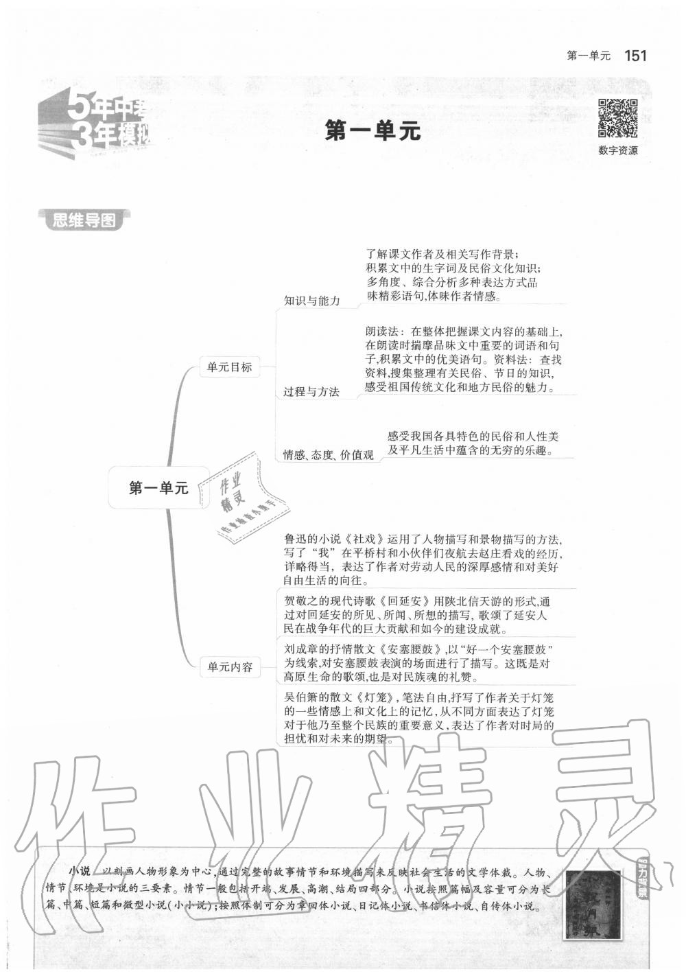 2020年教材課本八年級語文下冊人教版五四制 參考答案第1頁