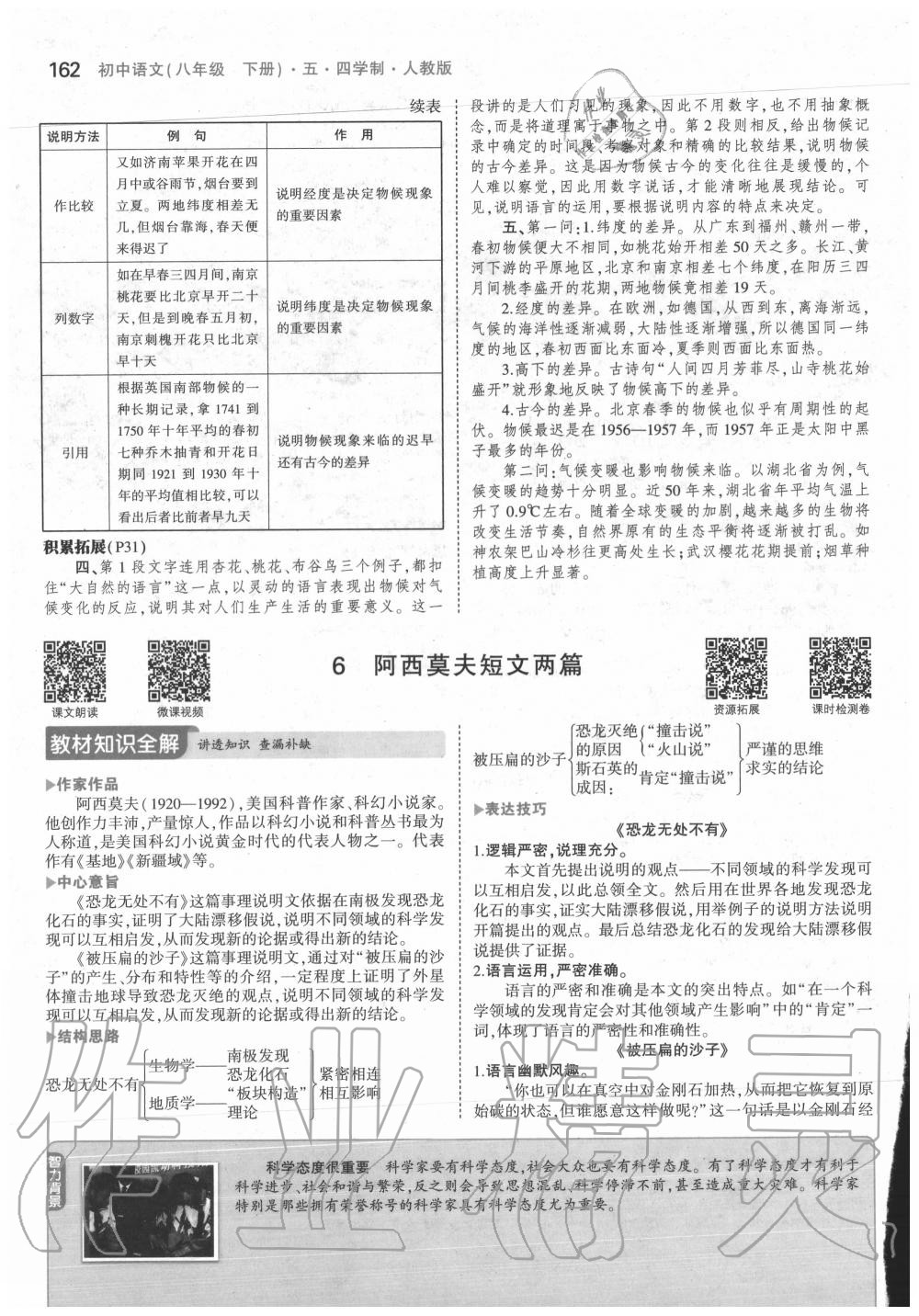 2020年教材課本八年級(jí)語(yǔ)文下冊(cè)人教版五四制 參考答案第12頁(yè)