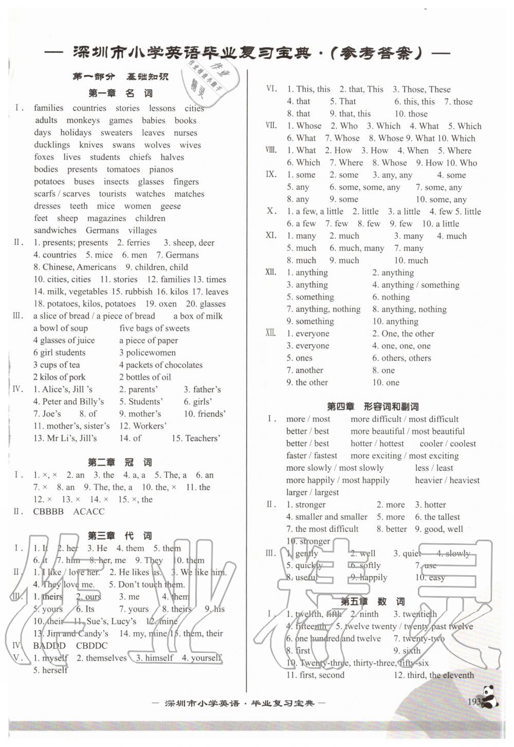 2020年深圳市小學(xué)英語畢業(yè)復(fù)習(xí)寶典 第1頁