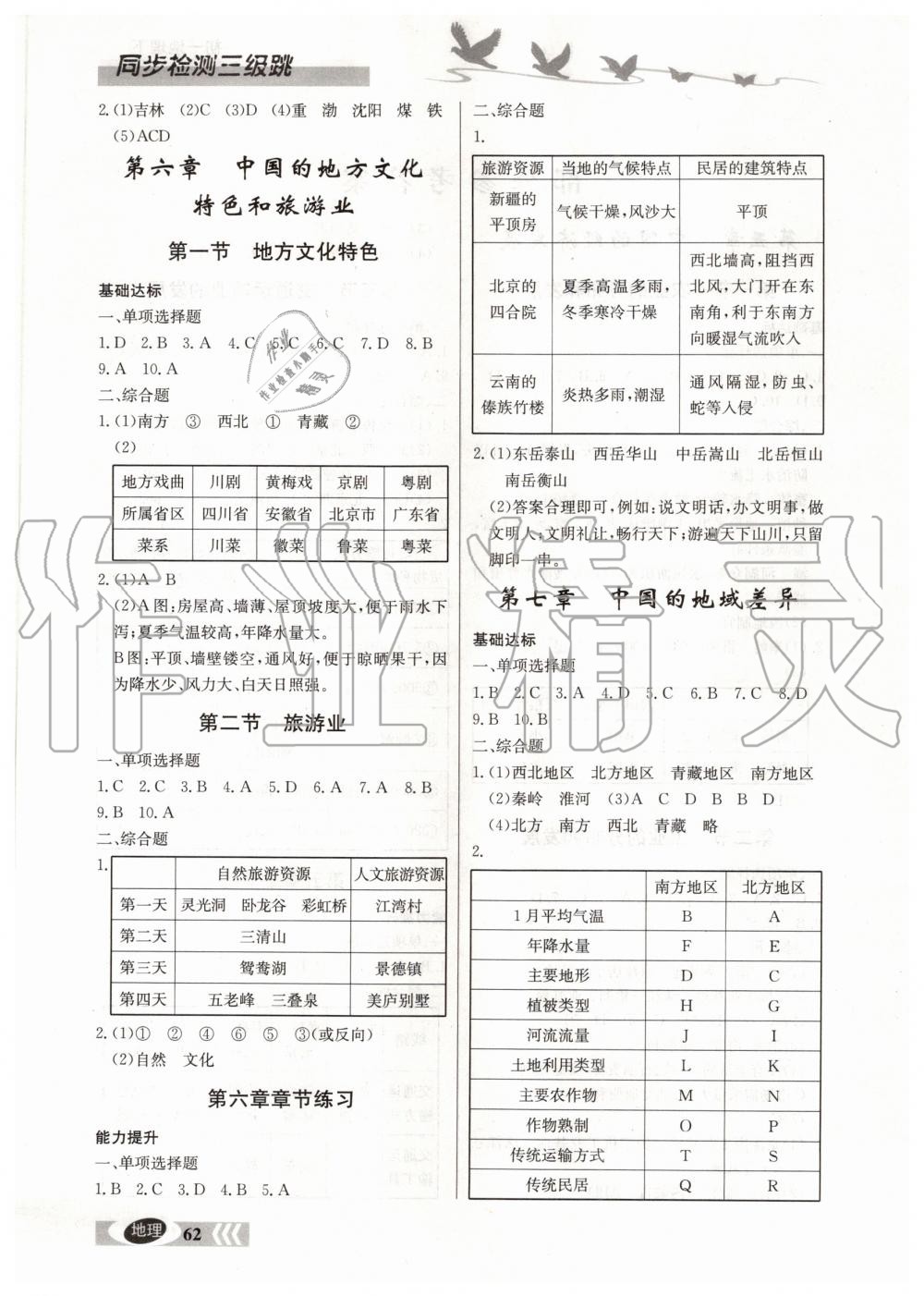 2020年同步檢測三級跳初一地理下冊中圖版 第2頁