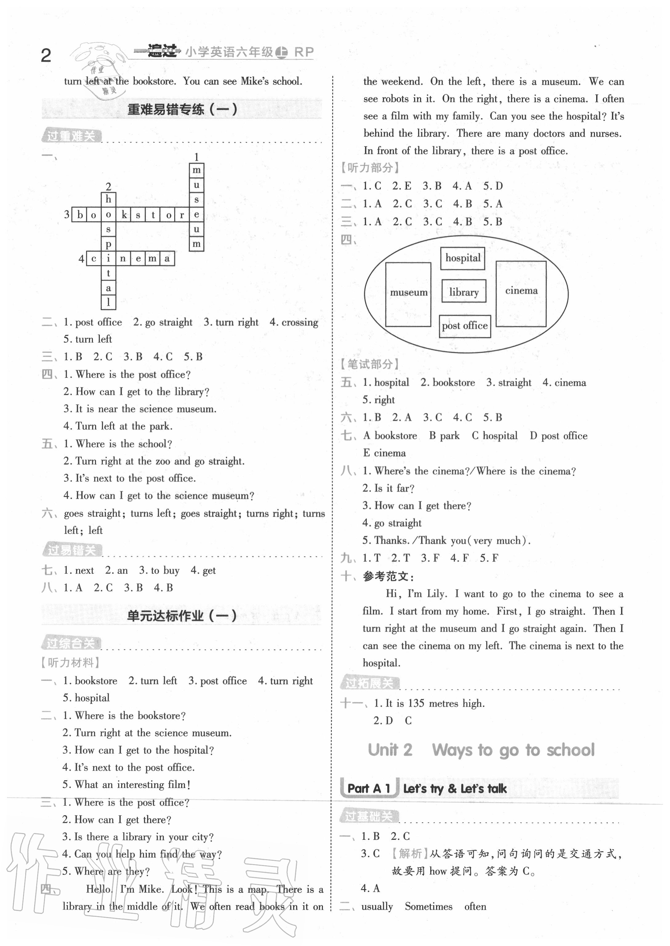 2020年一遍過小學(xué)英語六年級上冊人教PEP版 第2頁