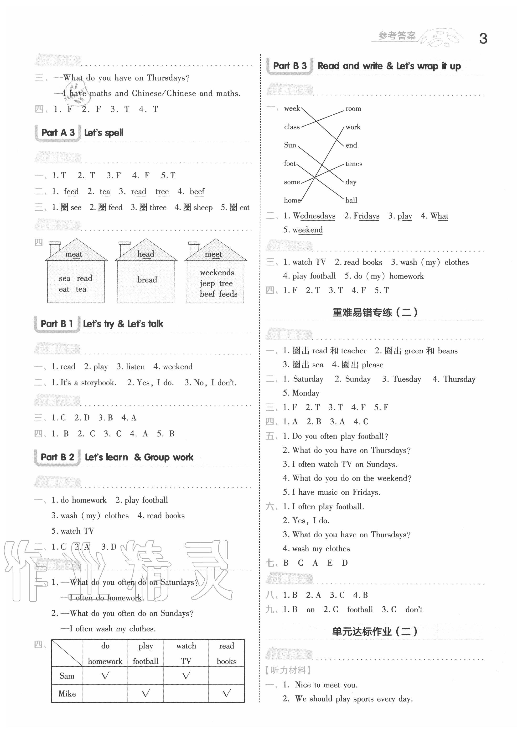 2020年一遍過小學英語五年級上冊人教PEP版 第3頁