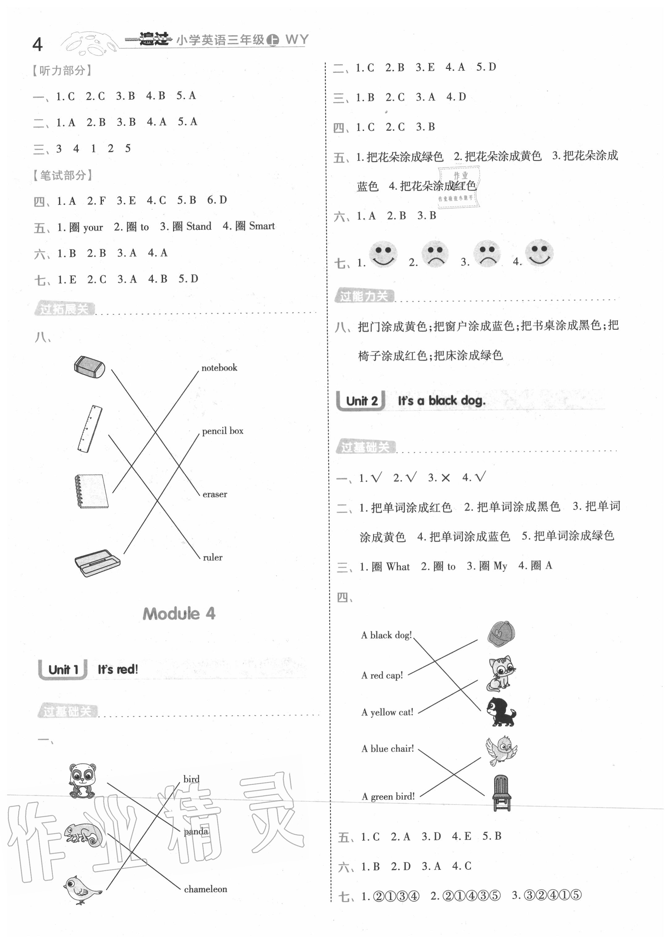 2020年一遍過(guò)小學(xué)英語(yǔ)三年級(jí)上冊(cè)外研版 第4頁(yè)