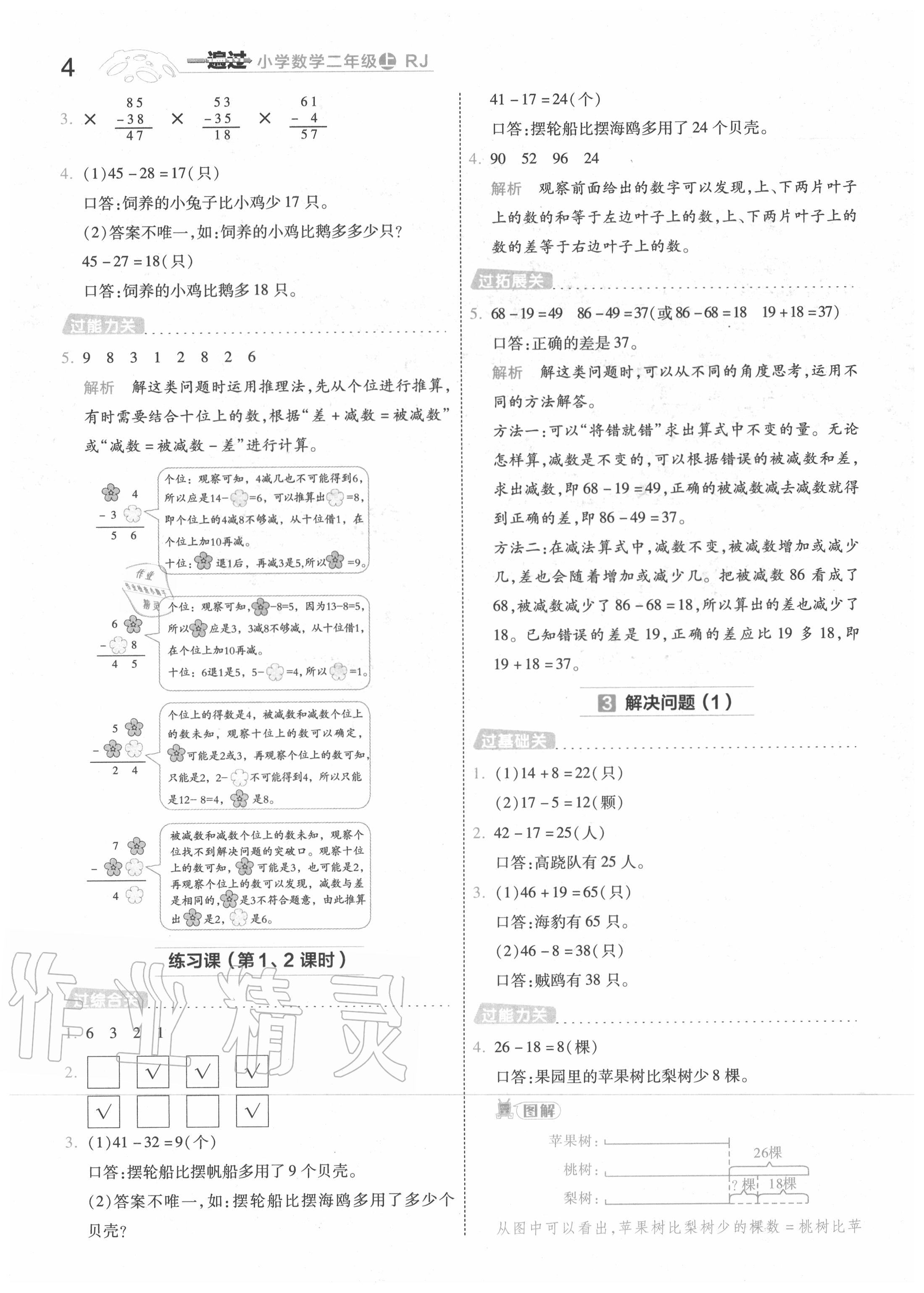 2020年一遍过小学数学二年级上册人教版 第4页