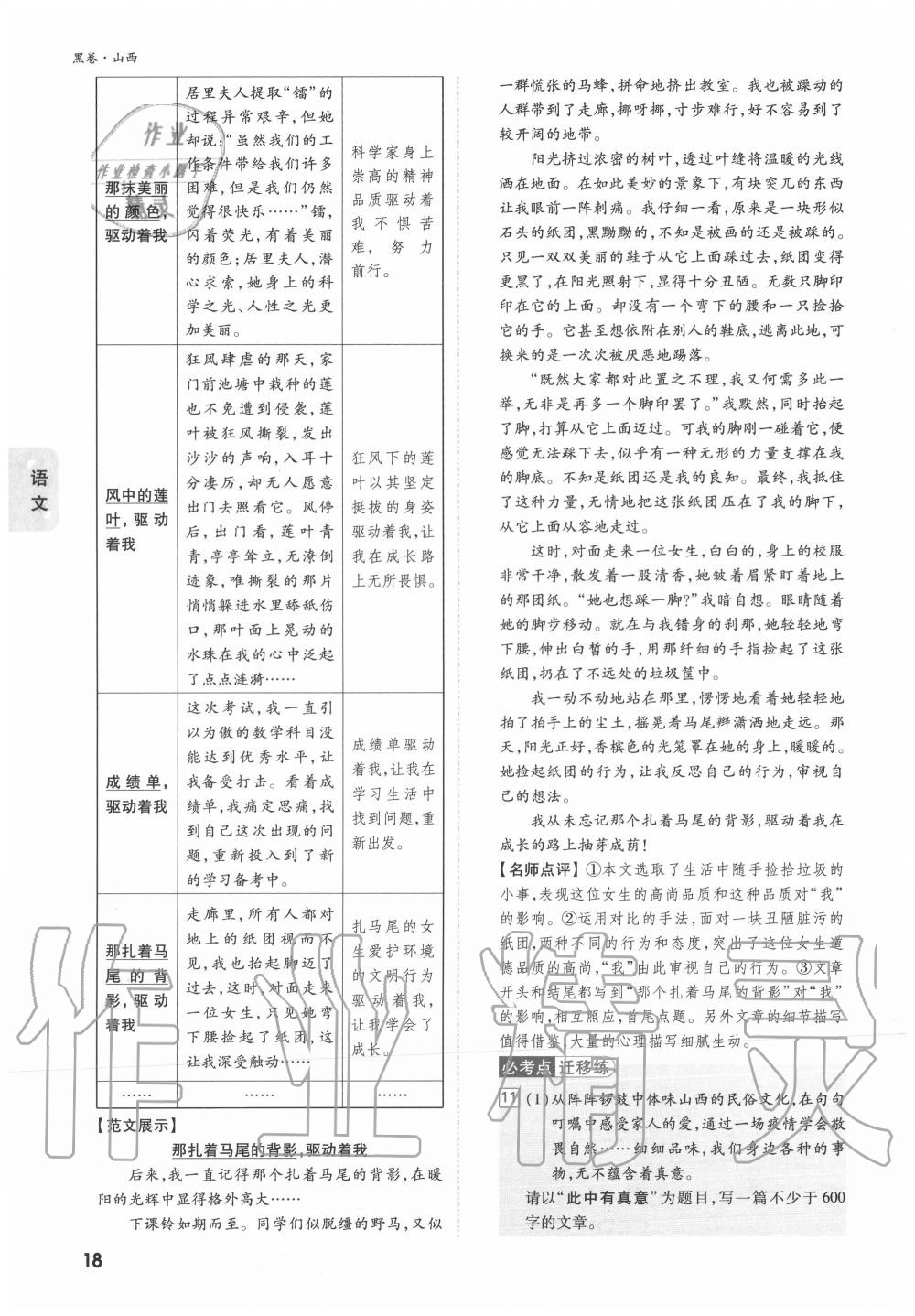 2020年萬唯中考黑白卷優(yōu)質(zhì)大題7科合訂山西專用 第18頁