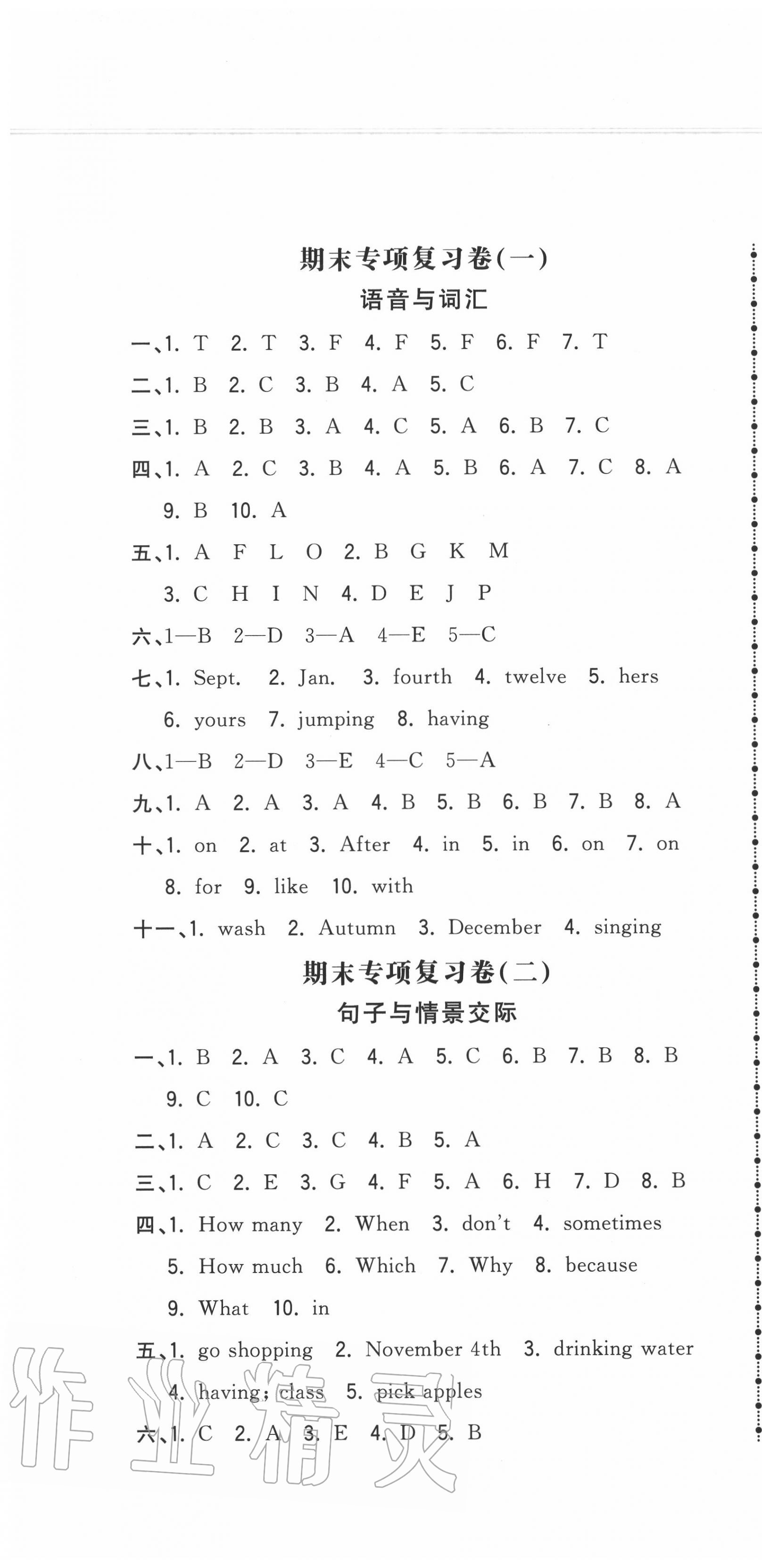 2020年奪冠沖刺卷五年級英語下冊人教版濟寧專版 第1頁