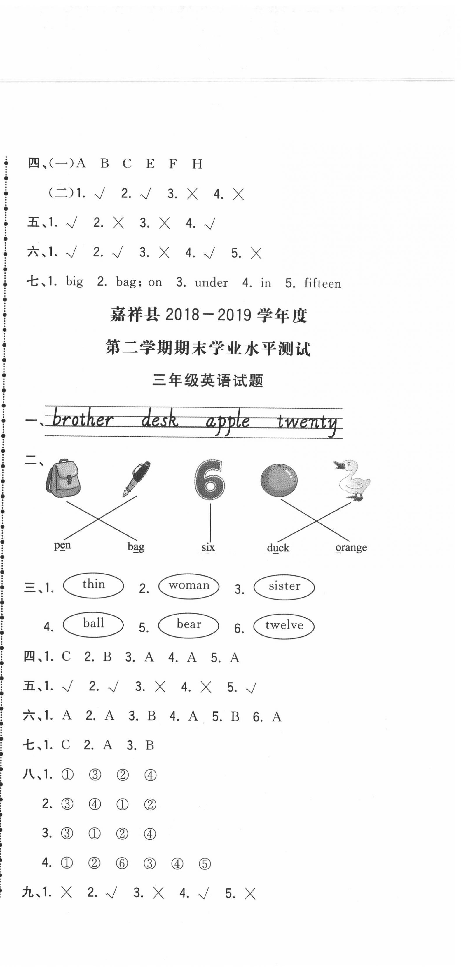 2020年奪冠沖刺卷三年級英語下冊人教版濟寧專版 第3頁