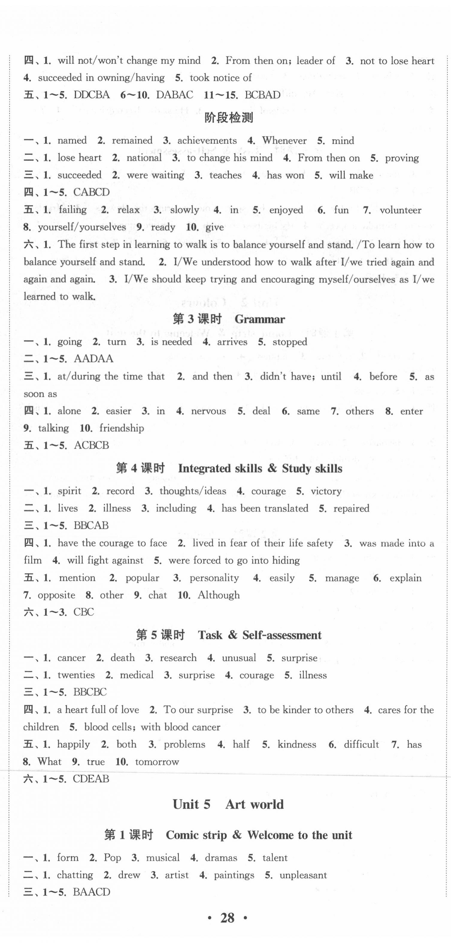 2020年通城學(xué)典活頁檢測九年級英語上冊譯林版 第5頁