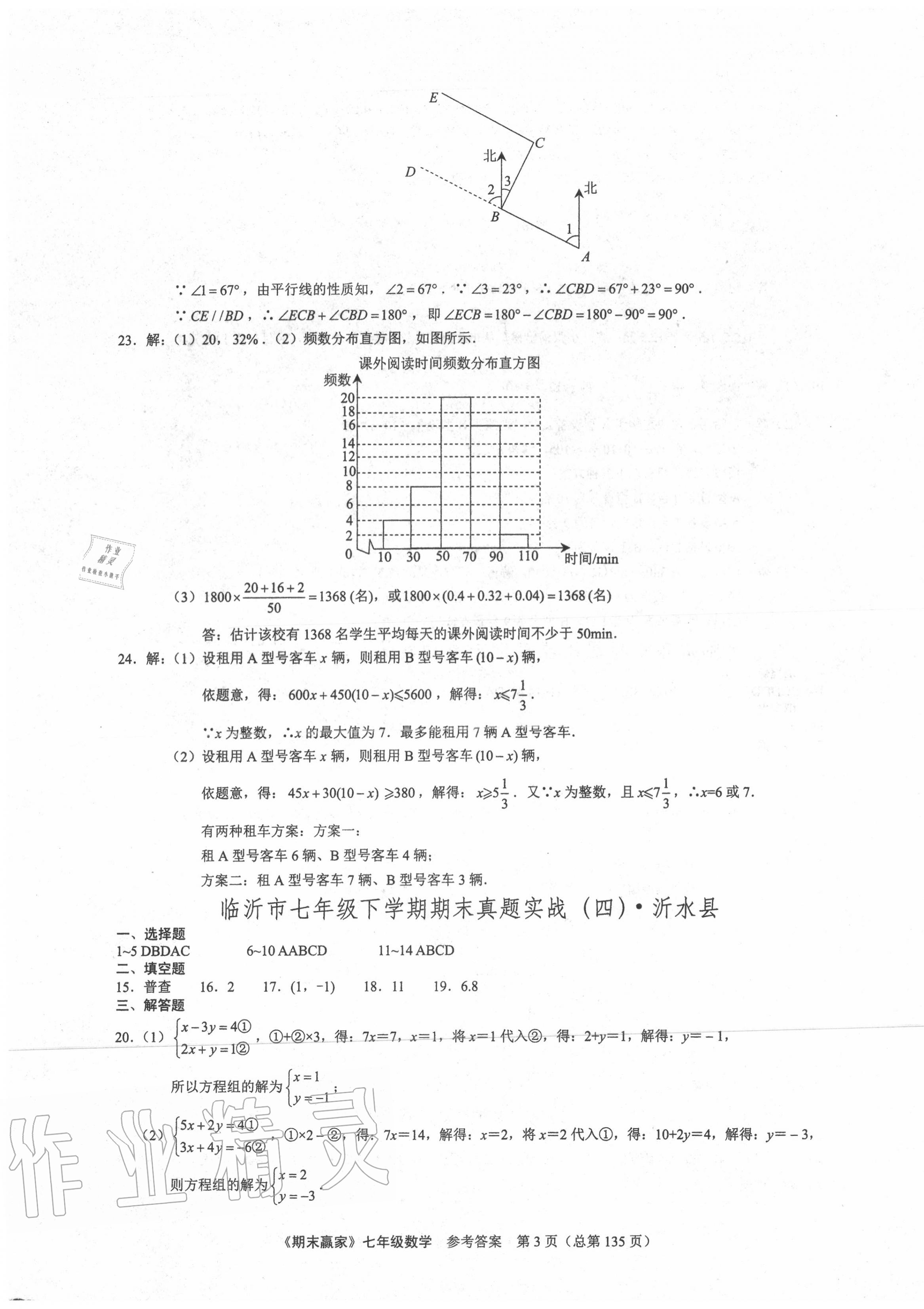 2020年期末赢家七年级数学下册人教版临沂专用 第3页