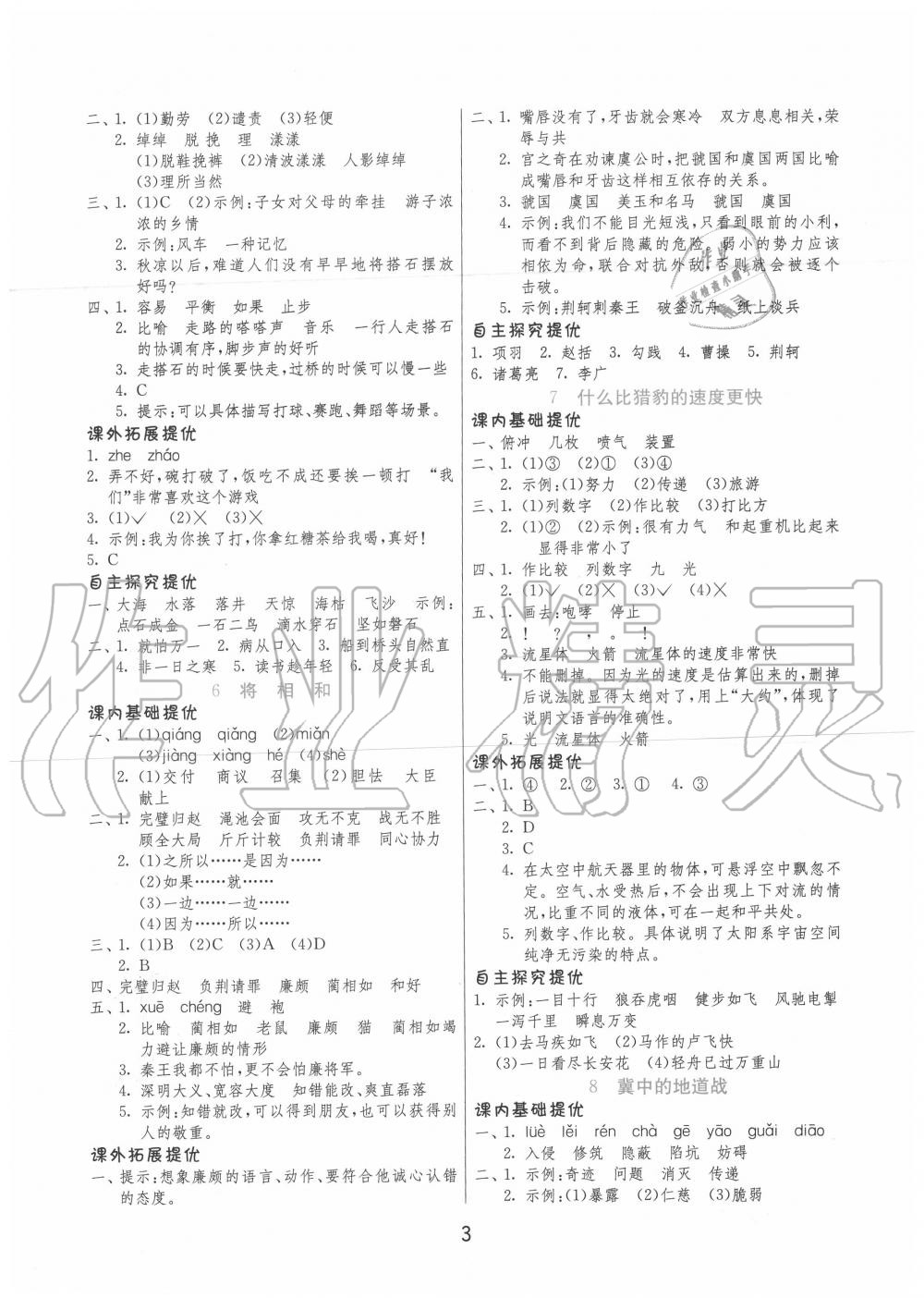 2020年實(shí)驗(yàn)班提優(yōu)訓(xùn)練五年級(jí)語(yǔ)文上冊(cè)人教版 第3頁(yè)