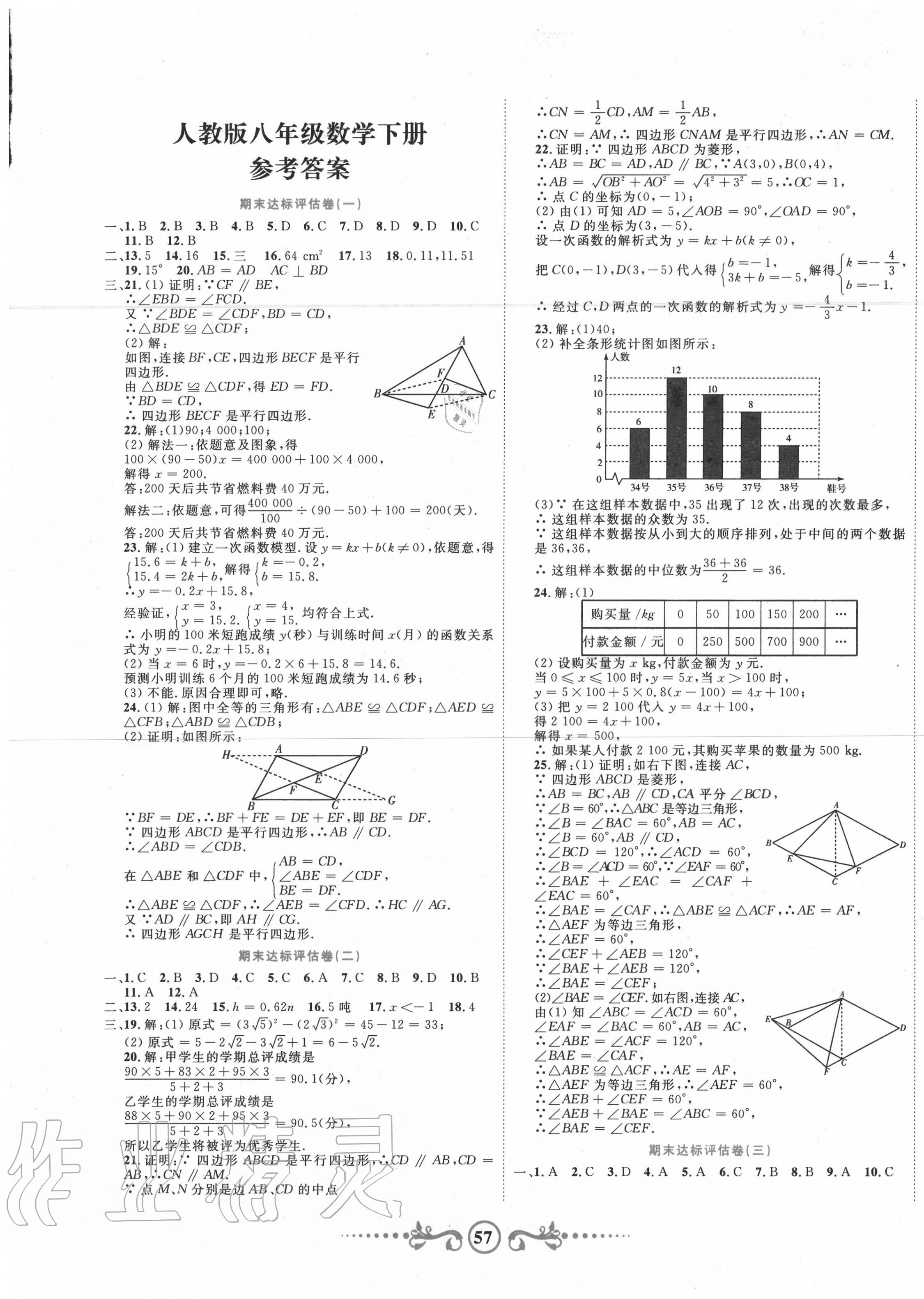 2020年黃岡考王直擊考場(chǎng)八年級(jí)數(shù)學(xué)下冊(cè)人教版 第1頁(yè)