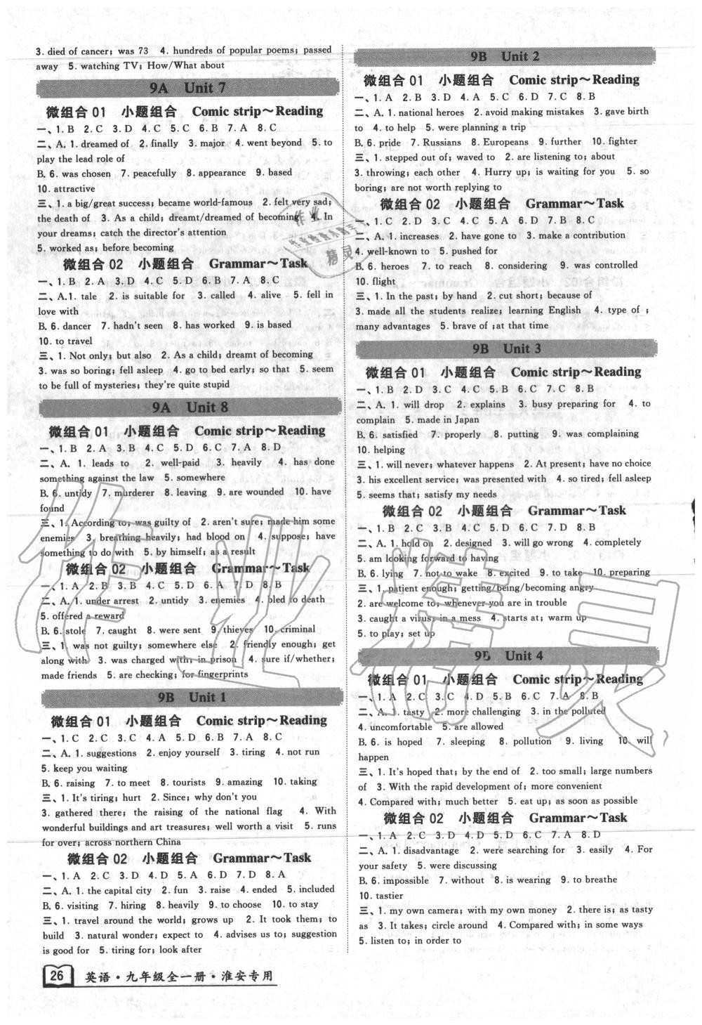 2020年學(xué)霸組合訓(xùn)練九年級英語全一冊譯林版淮安專用 第2頁