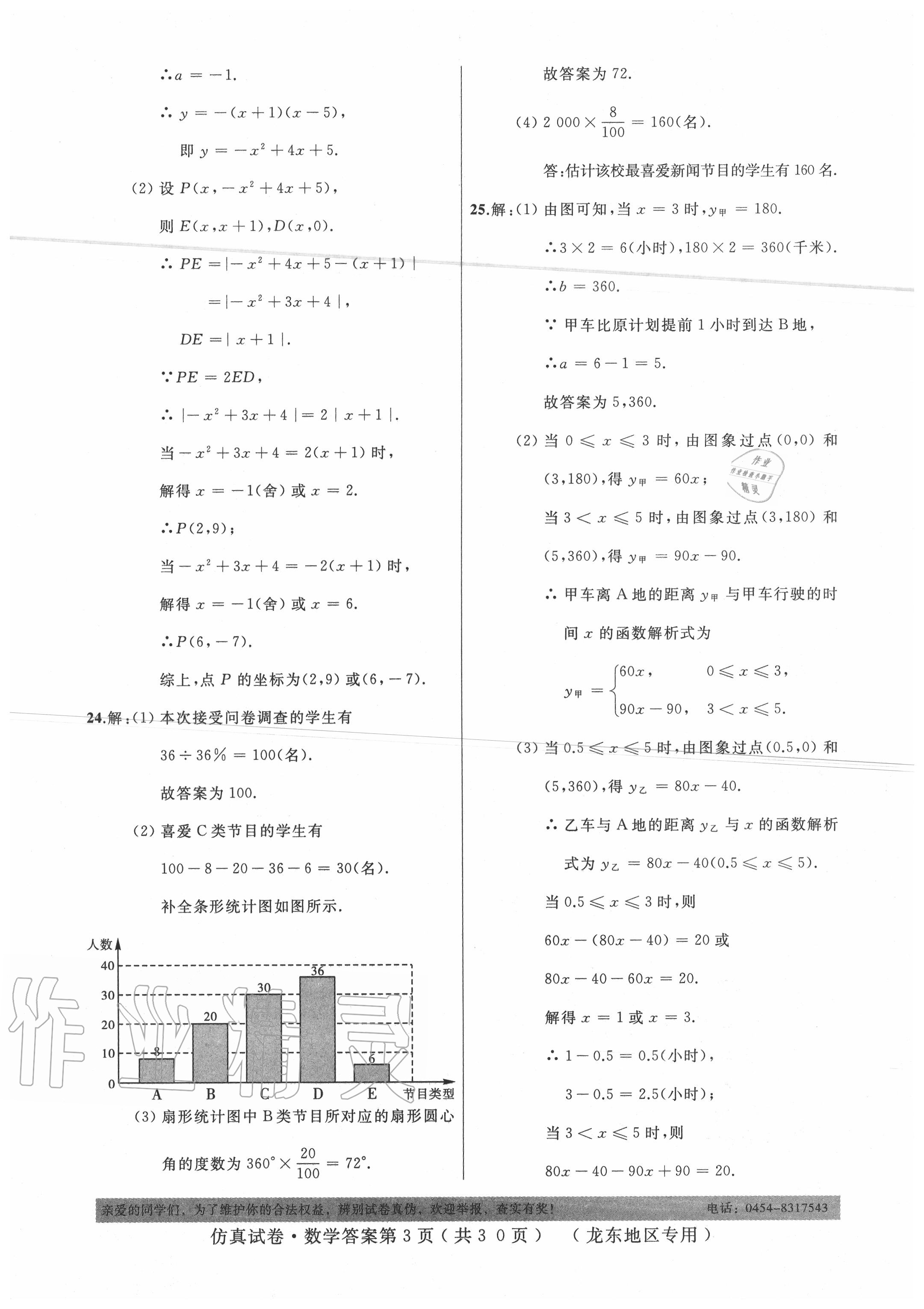 2020年仿真試卷數(shù)學龍東地區(qū)專用 第3頁