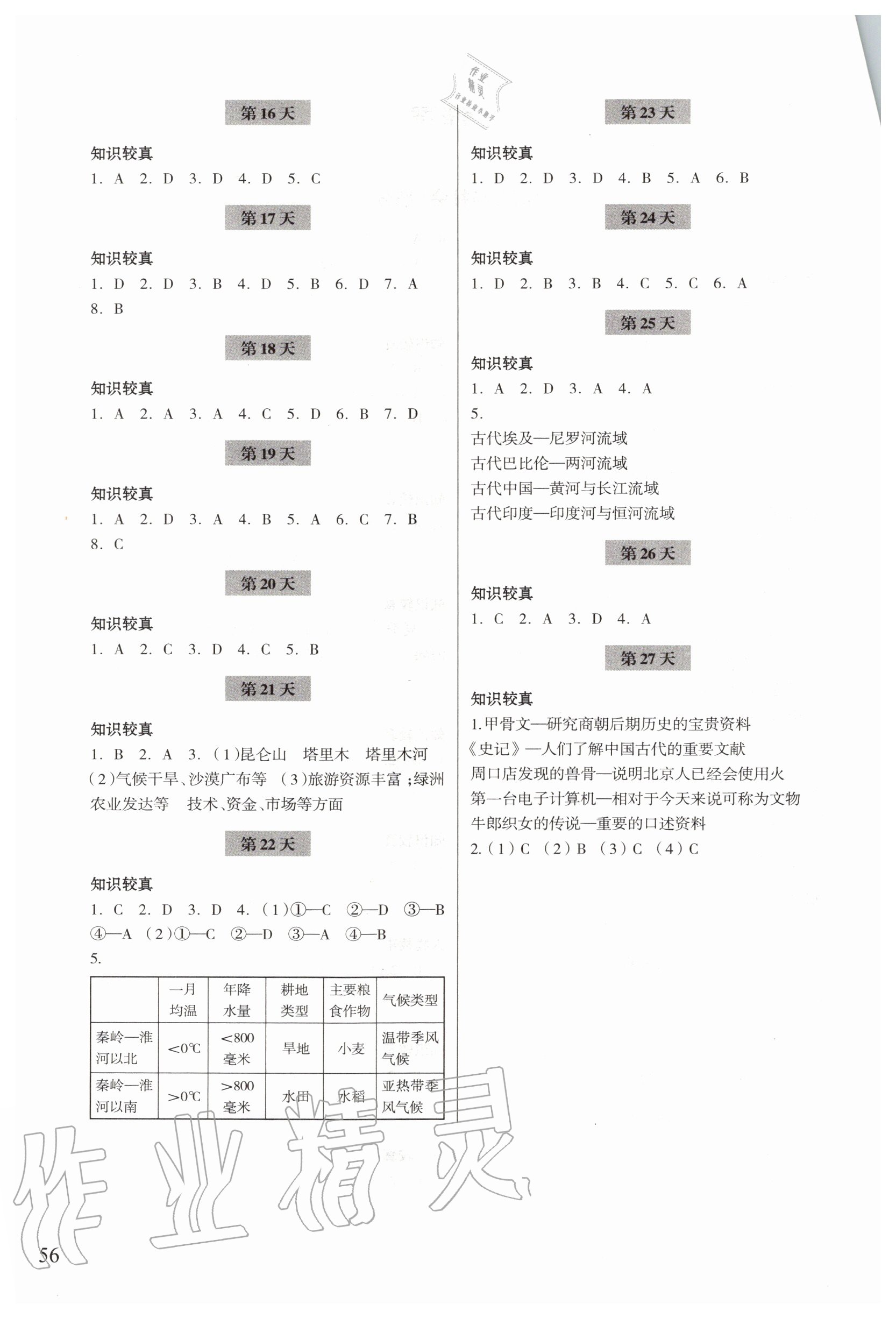 2020年暑假作业七年级历史与社会道德与法治浙江科学技术出版社 第2页