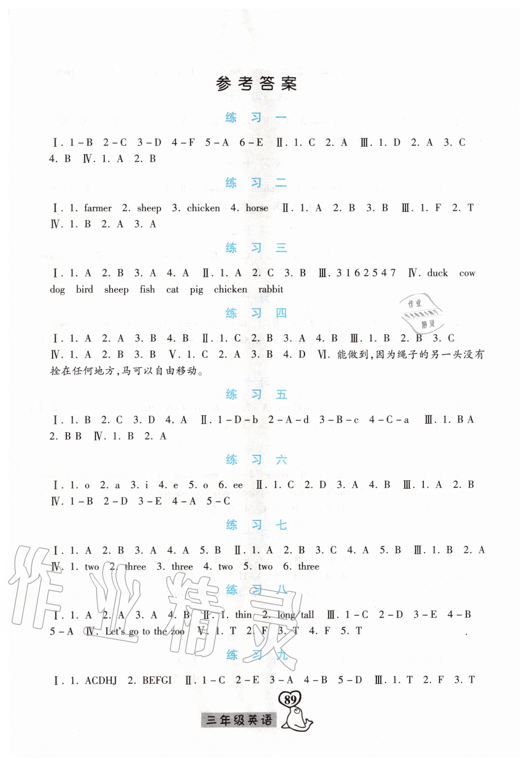 2020年一路領(lǐng)先暑假作業(yè)三年級(jí)英語人教版河北美術(shù)出版社 第1頁