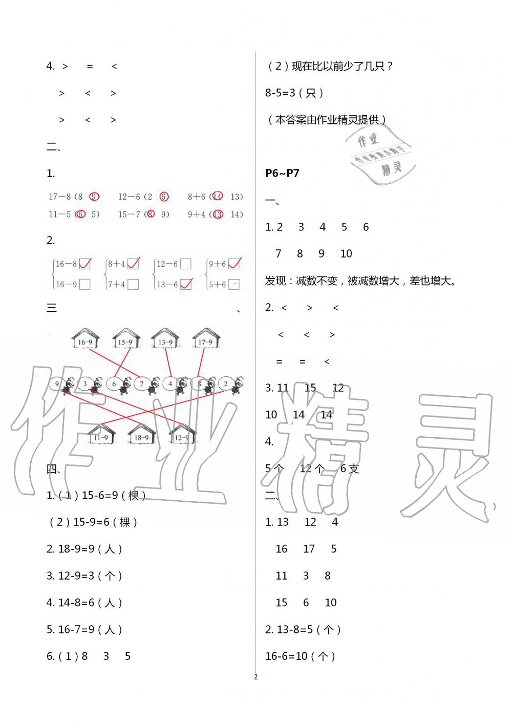 2020年快樂(lè)暑假小學(xué)數(shù)學(xué)一年級(jí)蘇教版江蘇鳳凰教育出版社 第2頁(yè)