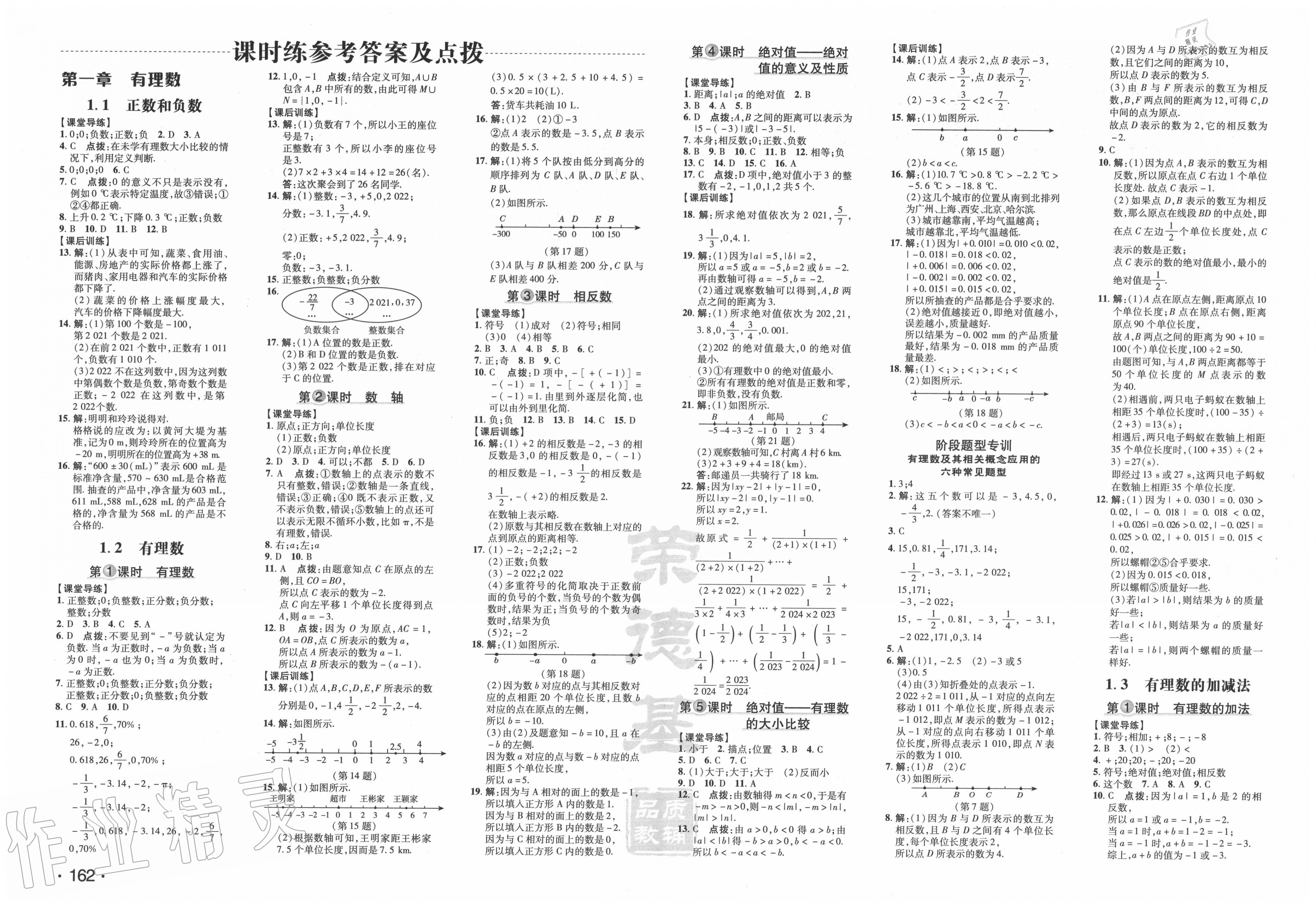 2020年點(diǎn)撥訓(xùn)練七年級(jí)數(shù)學(xué)上冊(cè)人教版 第2頁