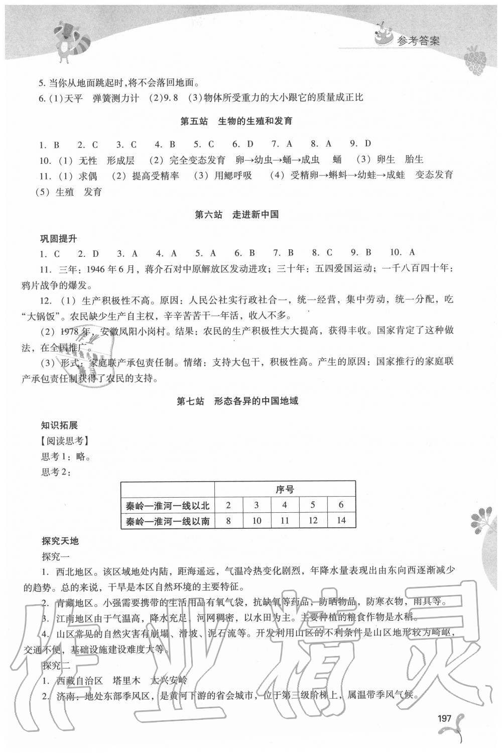 2020年新课程暑假作业本八年级综合B版山西教育出版社 第3页