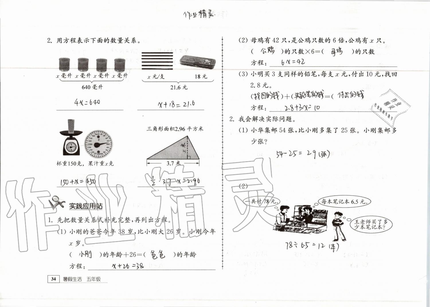 2020年暑假生活五年级教育科学出版社 第13页