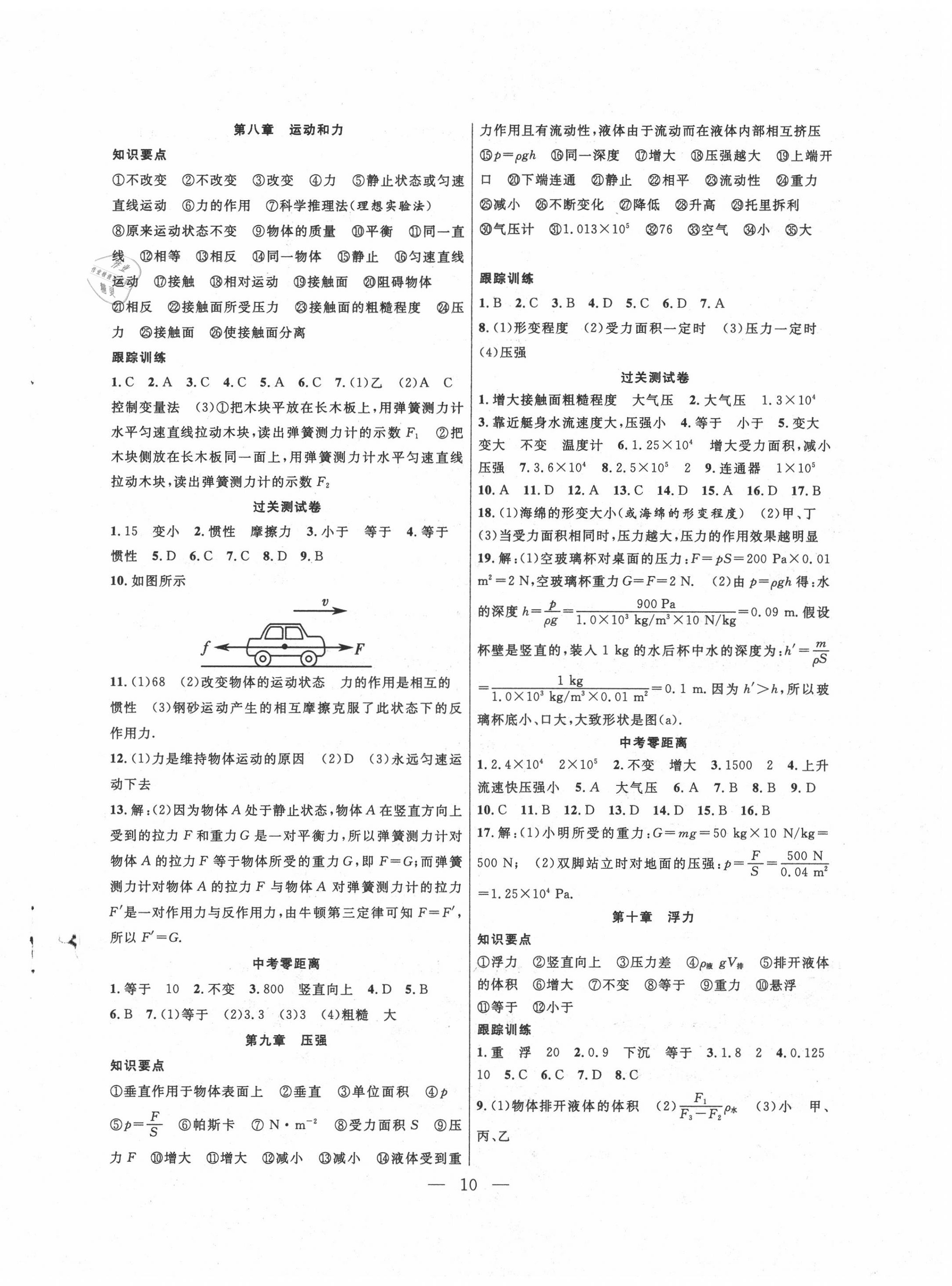 2020年暑假總動員八年級物理人教版合肥工業(yè)大學出版社 第2頁