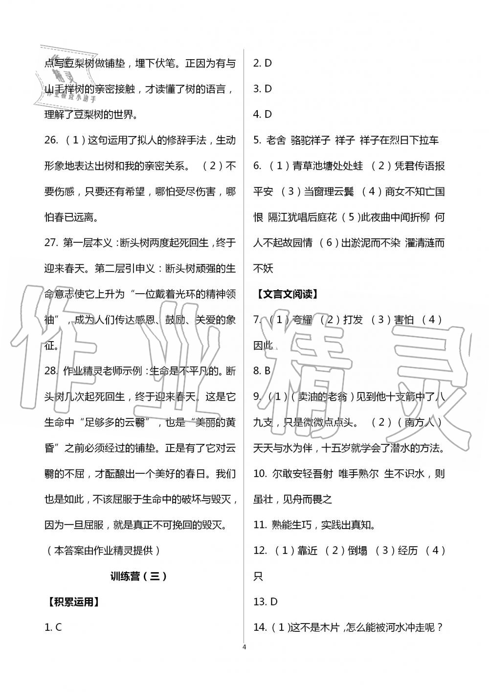 2020年暑假作业七年级山东美术出版社 第8页