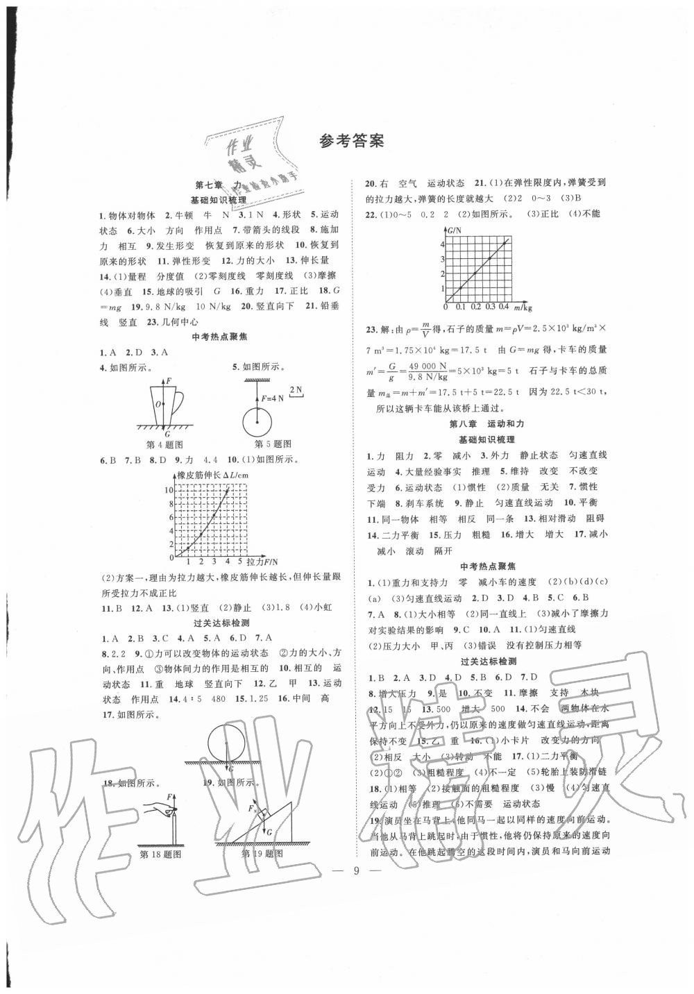 2020年假期伴你行暑假八年级物理暑假作业人教版合肥工业大学出版社 第1页