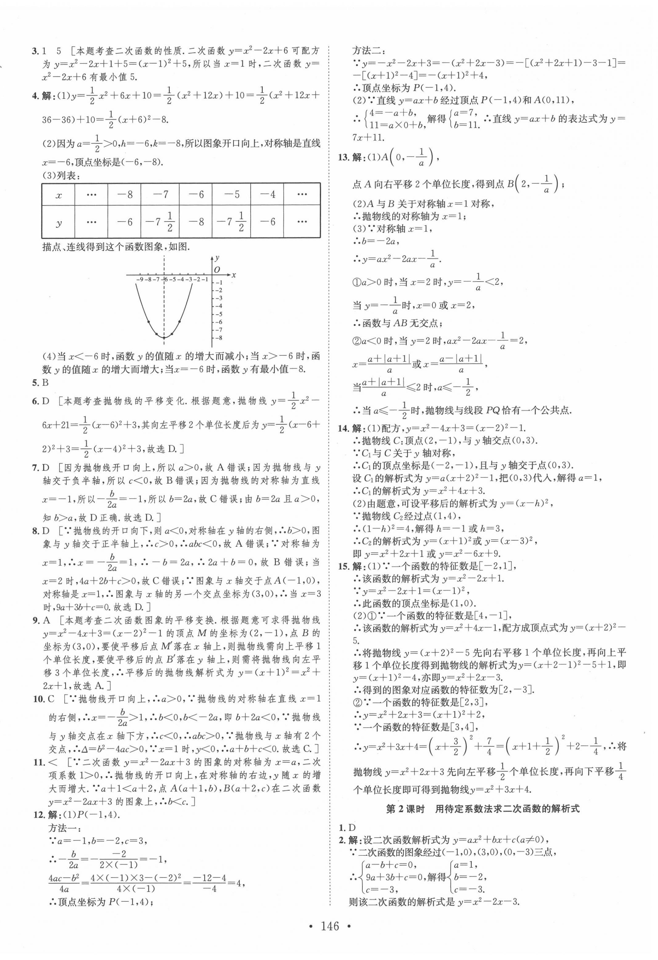 2020年思路教练同步课时作业九年级数学上册人教版 第10页