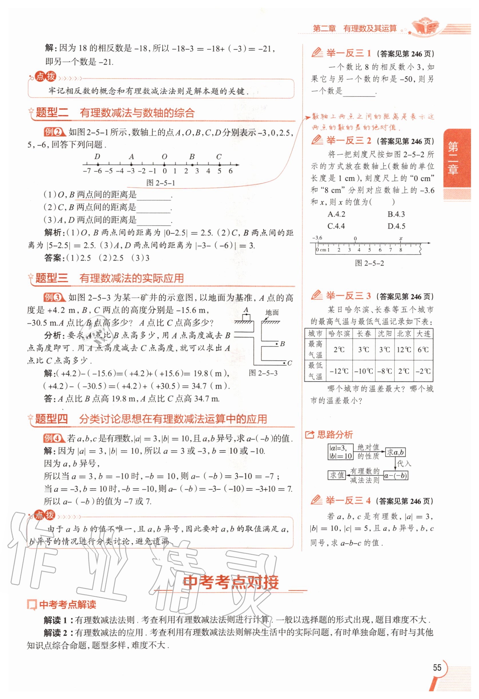 2020年教材課本七年級數學上冊北師大版 參考答案第55頁