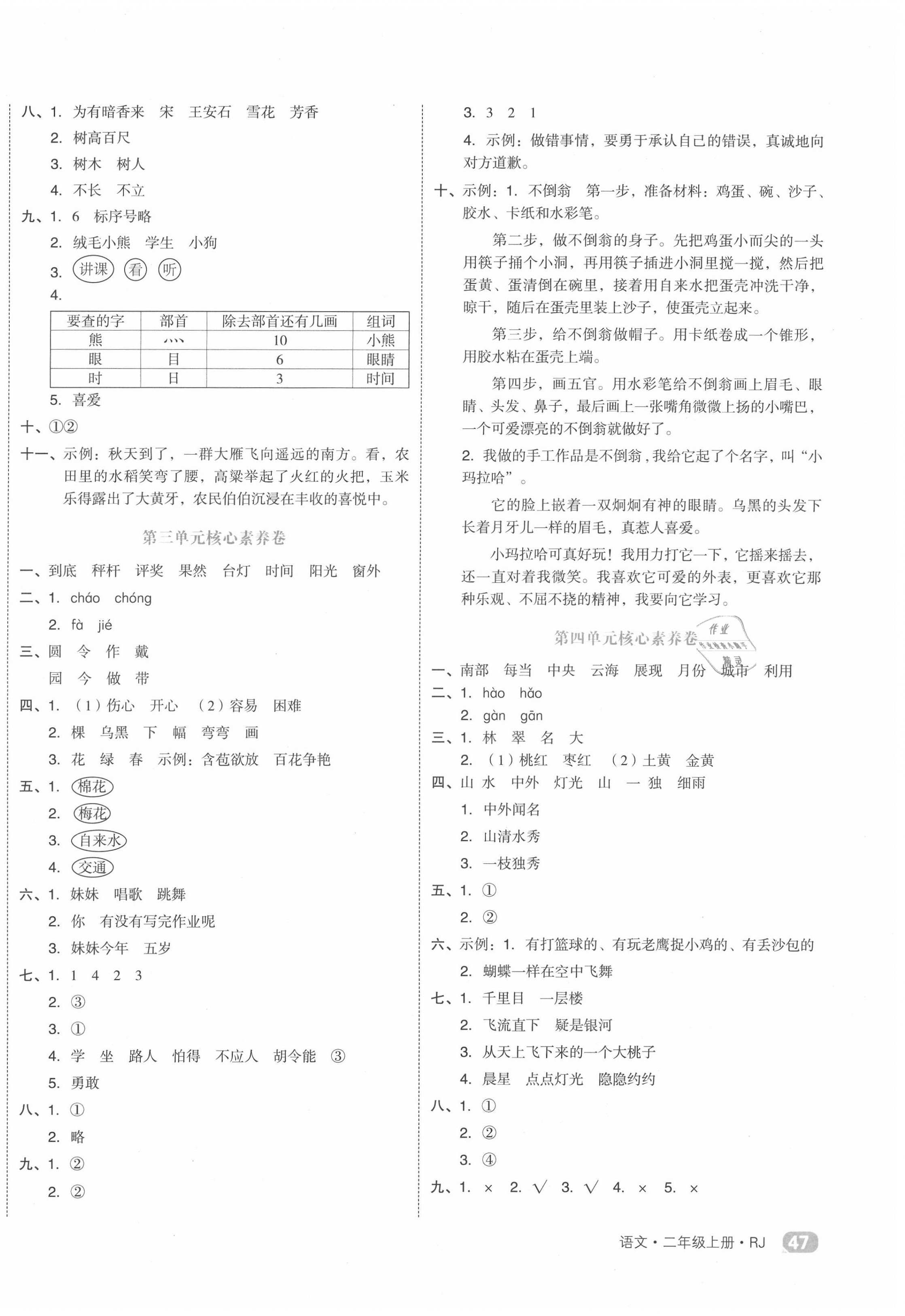 2020年全品小復習二年級語文上冊人教版 第2頁