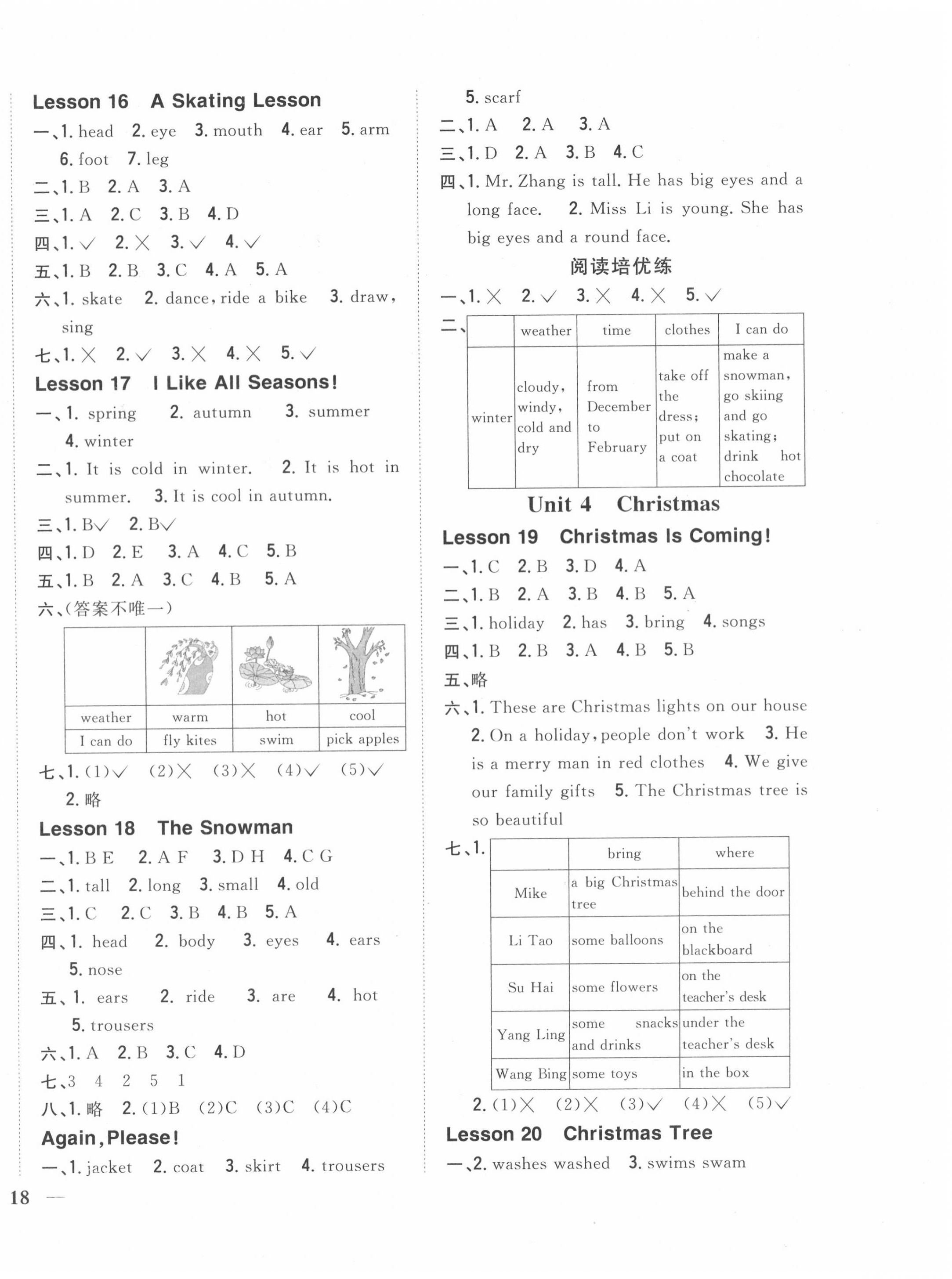 2020年全科王同步課時(shí)練習(xí)六年級(jí)英語(yǔ)上冊(cè)冀教版 第4頁(yè)