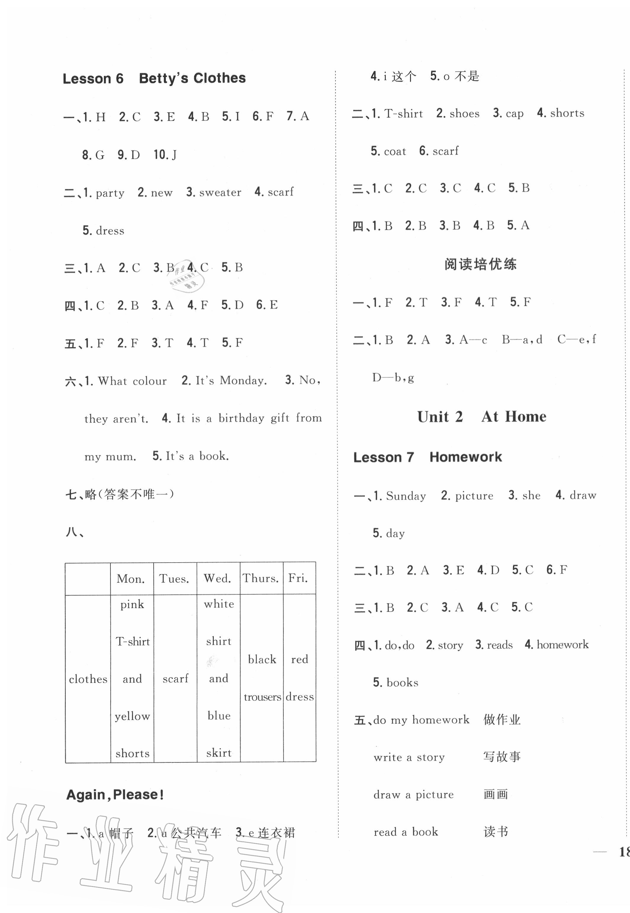 2020年全科王同步课时练习四年级英语上册冀教版 第3页