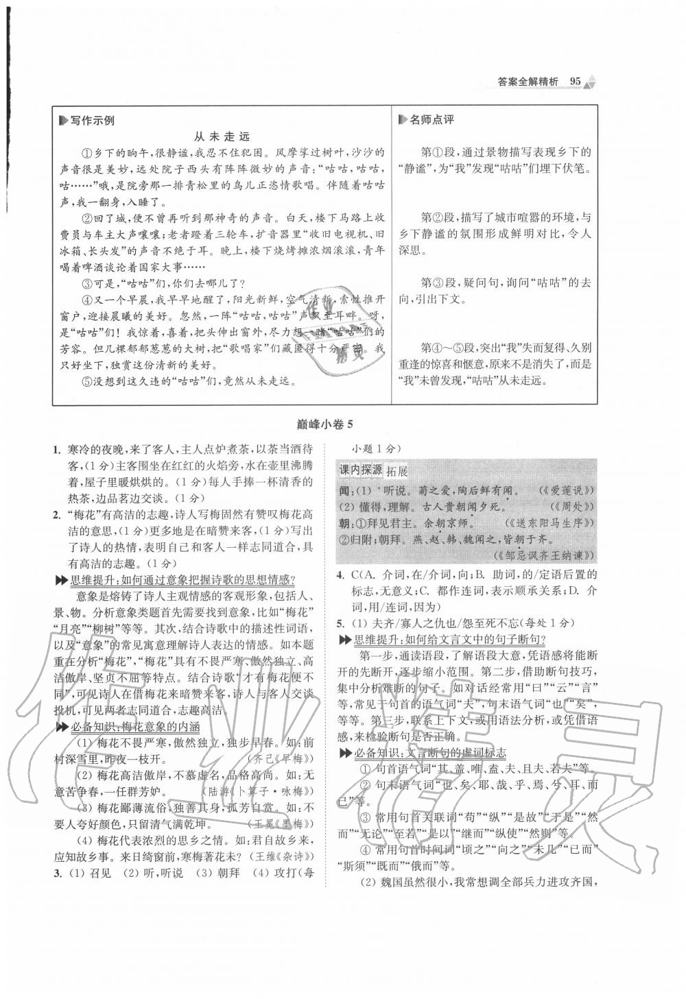 2020年初中語文小題狂做九年級上冊人教版巔峰版 第5頁