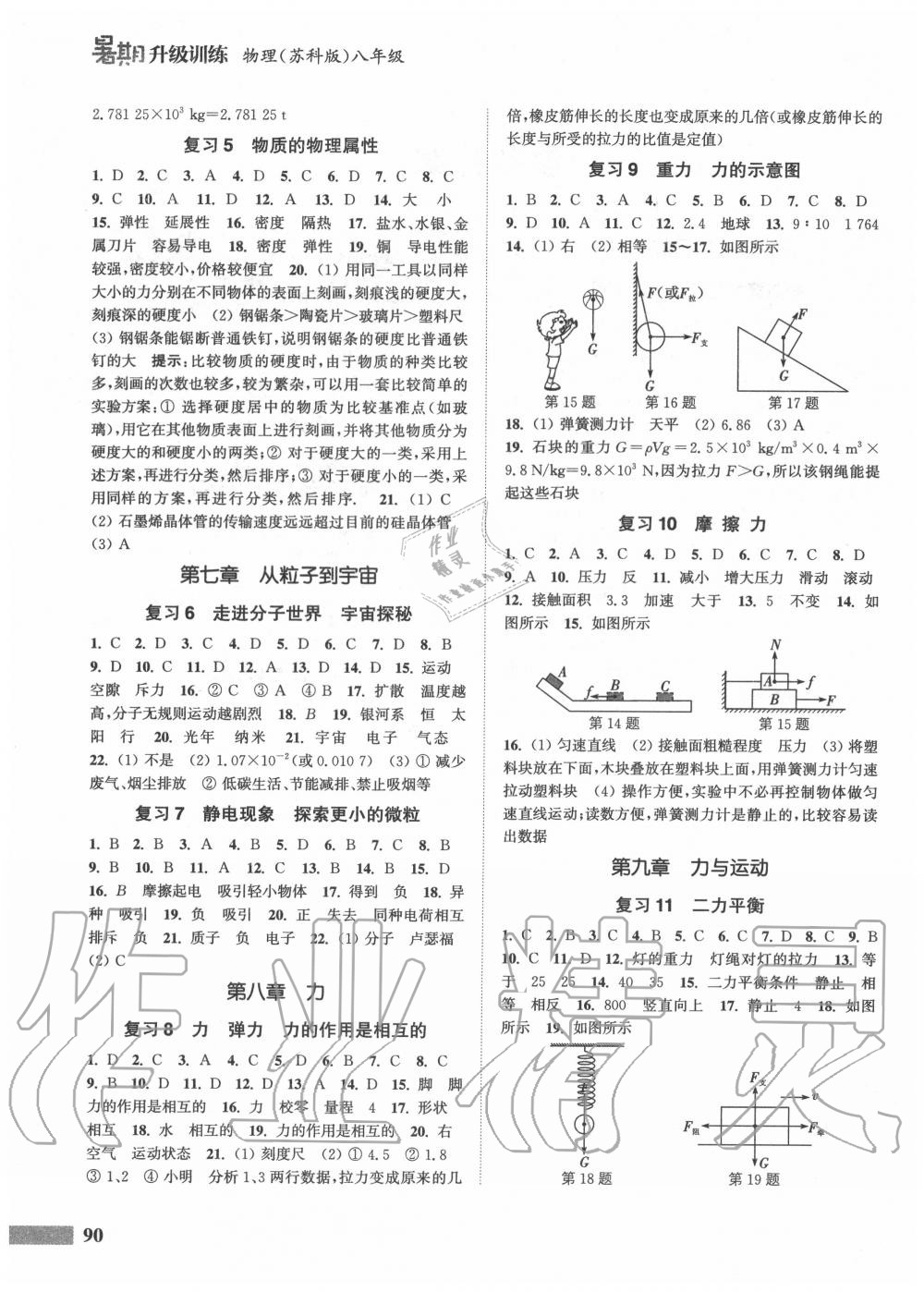 2020年通城學(xué)典暑期升級(jí)訓(xùn)練八年級(jí)物理蘇科版延邊大學(xué)出版社 參考答案第2頁(yè)