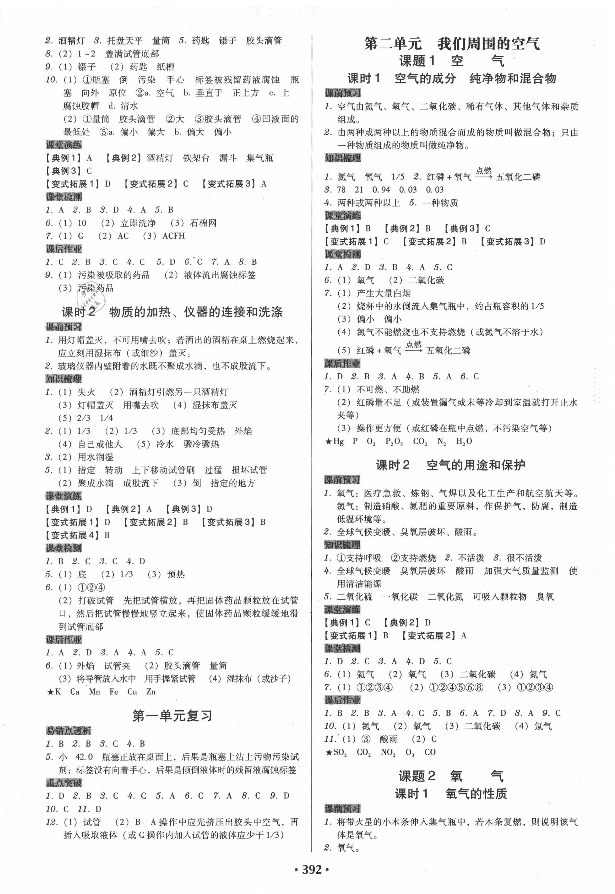 2020年百年学典广东学导练九年级化学全一册人教版 第2页