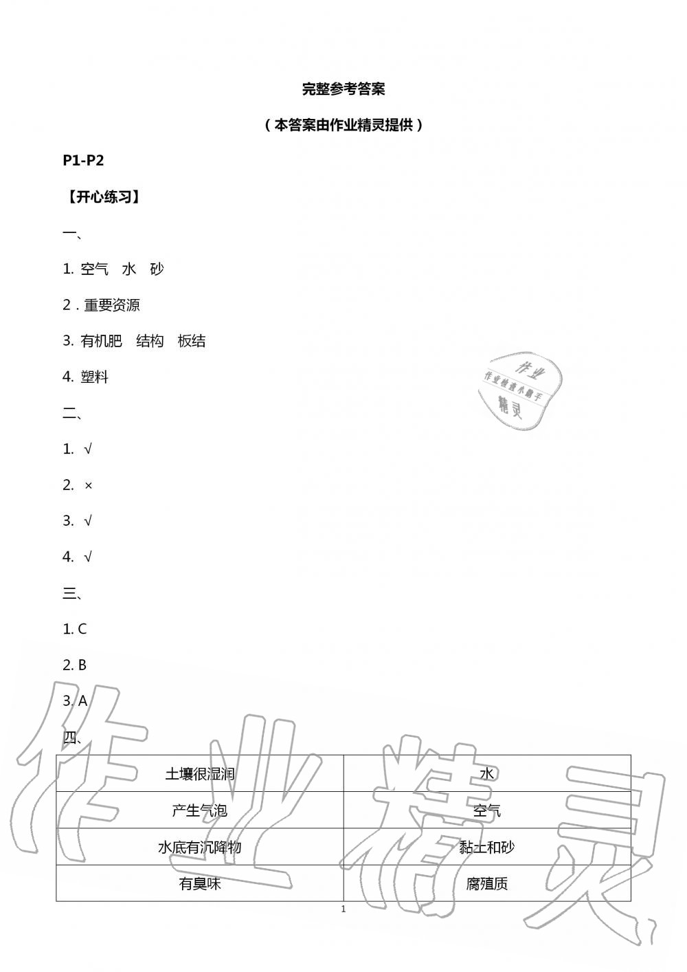 2020年長(zhǎng)江暑假作業(yè)四年級(jí)科學(xué)崇文書(shū)局 第1頁(yè)