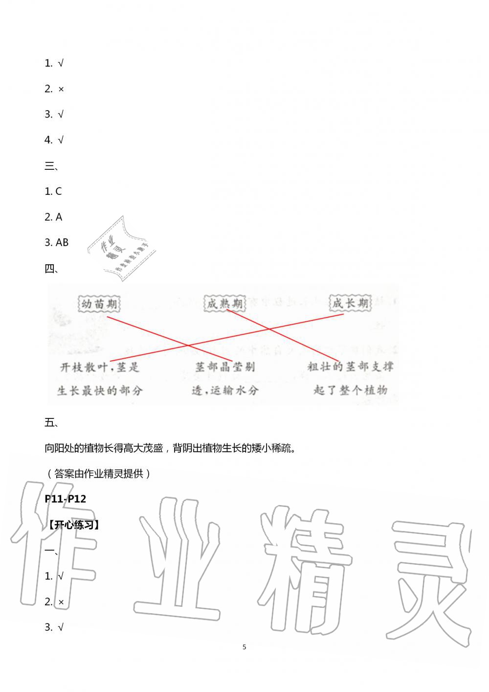 2020年长江暑假作业四年级科学崇文书局 第5页