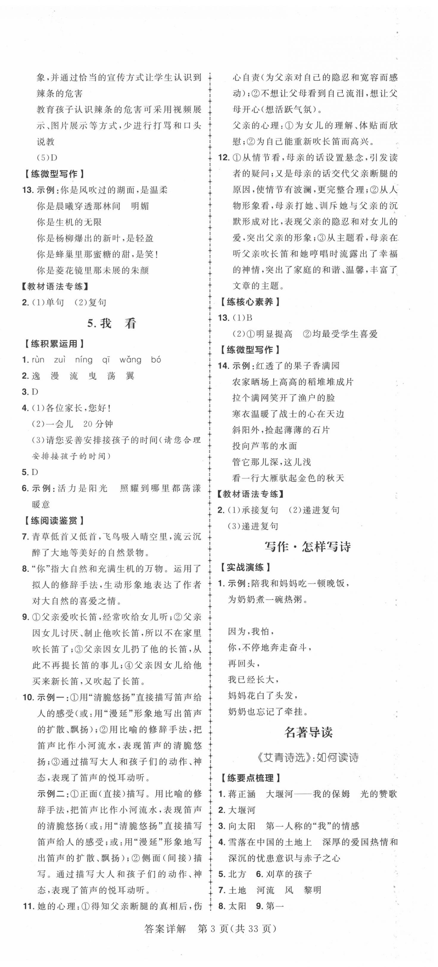 2020年练出好成绩九年级语文上册人教版河北专版 第3页