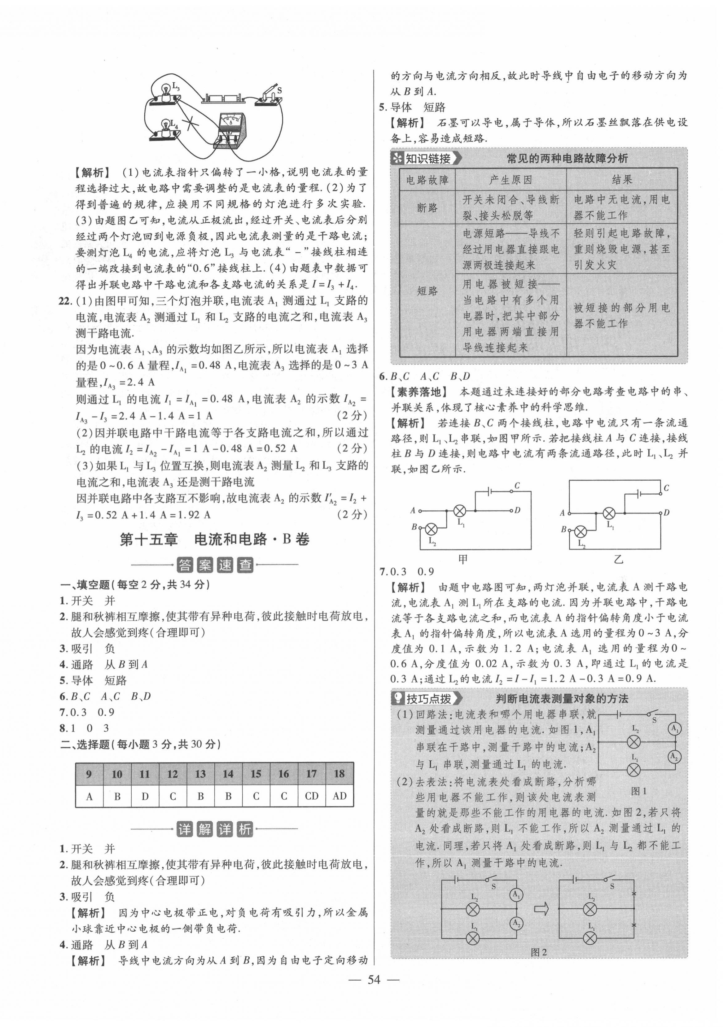 2019年金考卷活頁題選九年級(jí)物理全一冊(cè)人教版 參考答案第8頁