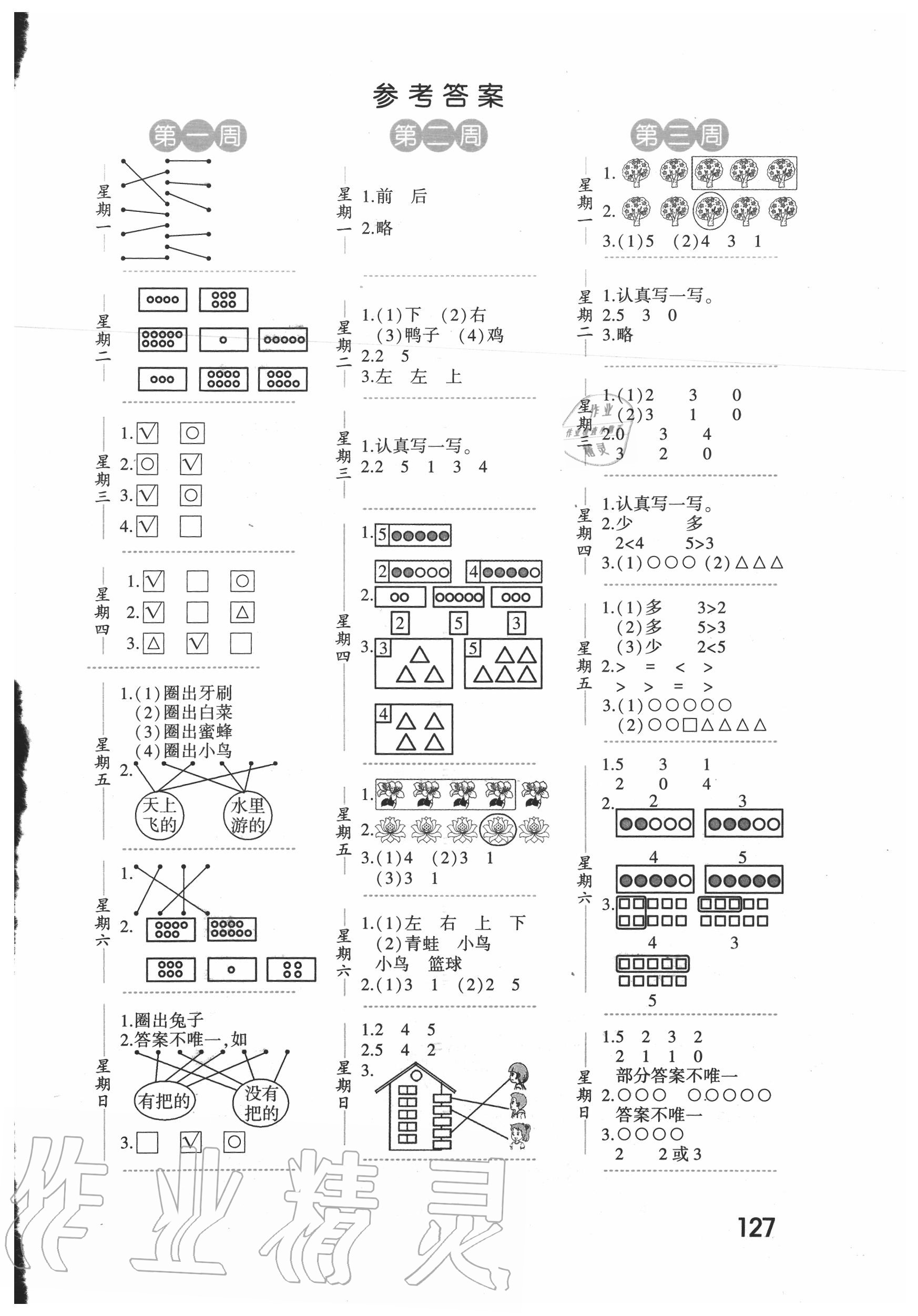 2020年經綸學典口算達人一年級數學上冊江蘇版 第1頁