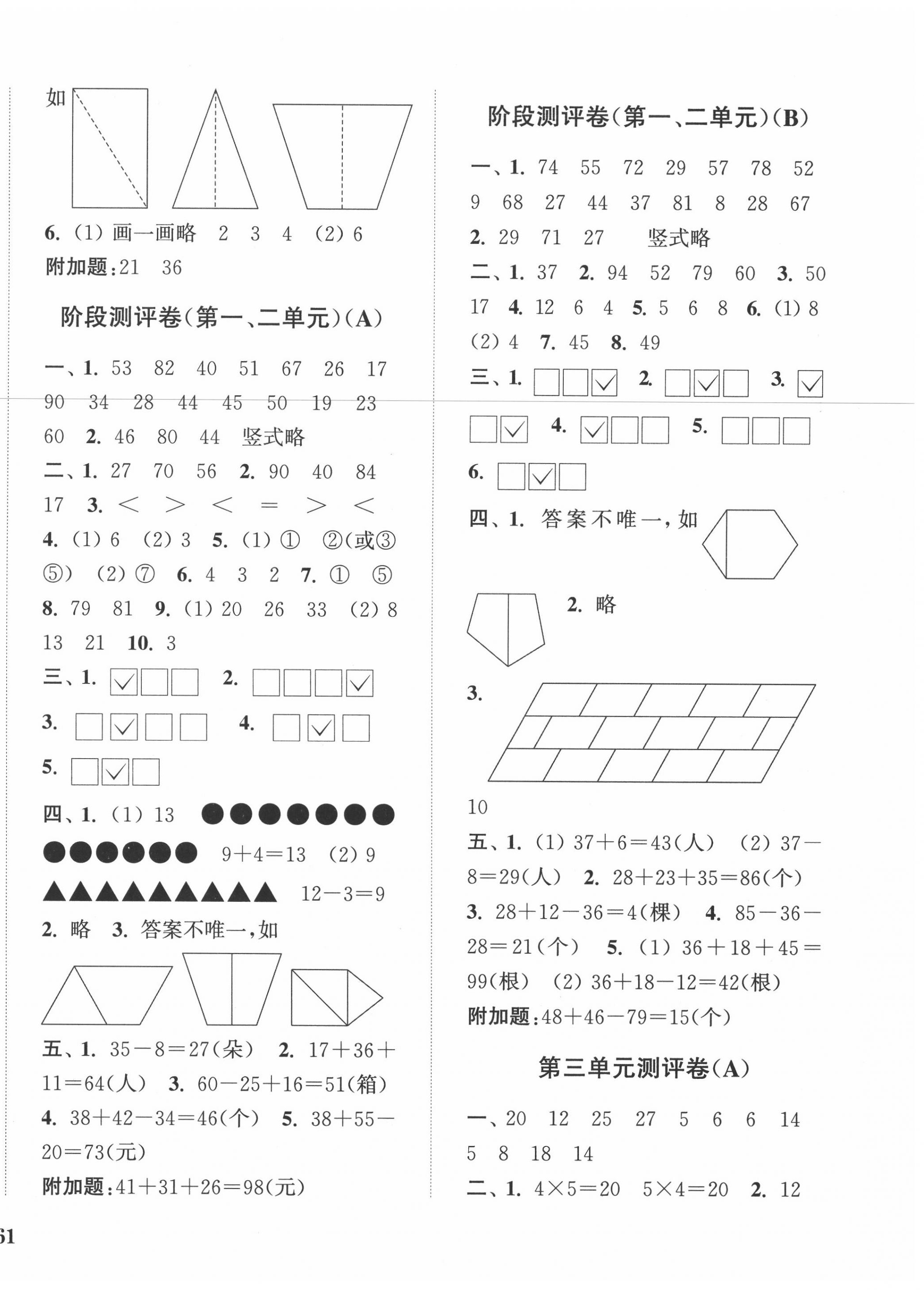 2020年通城学典小学全程测评卷二年级数学上册苏教版江苏专用 第2页