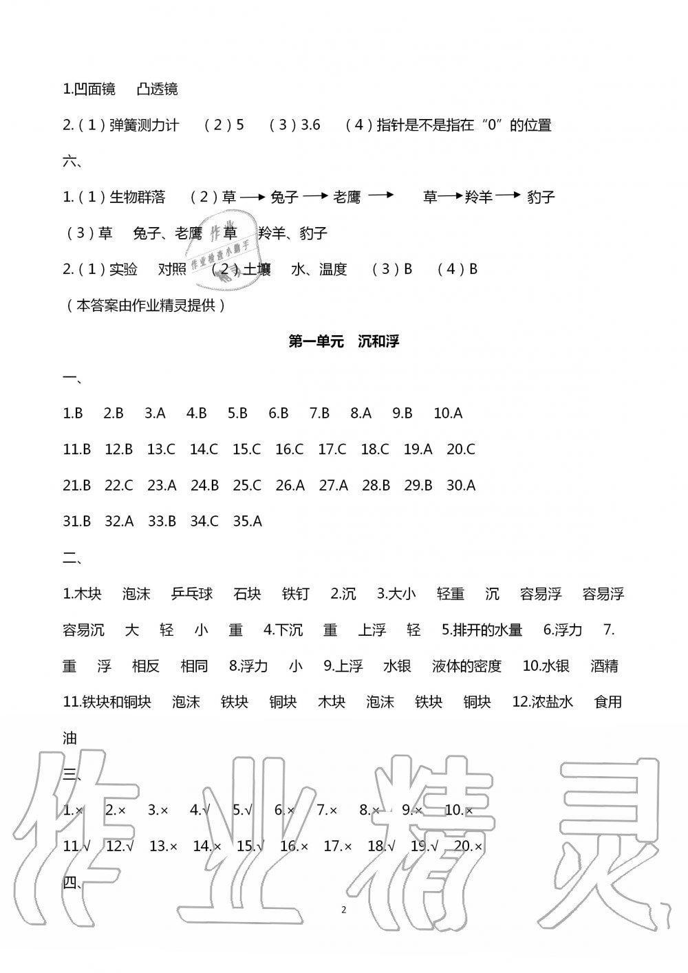 2020年暑假創(chuàng)新型自主學(xué)習第三學(xué)期暑假銜接五年級科學(xué)教科版 第2頁