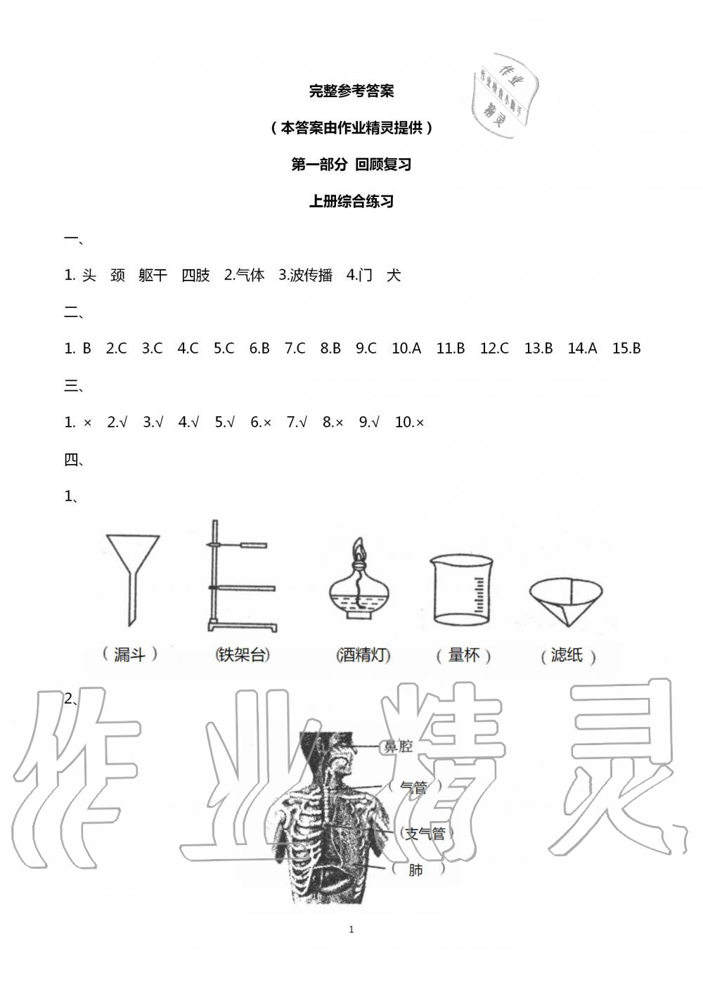 2020年暑假创新型自主学习第三学期暑假衔接四年级科学教科版 第1页