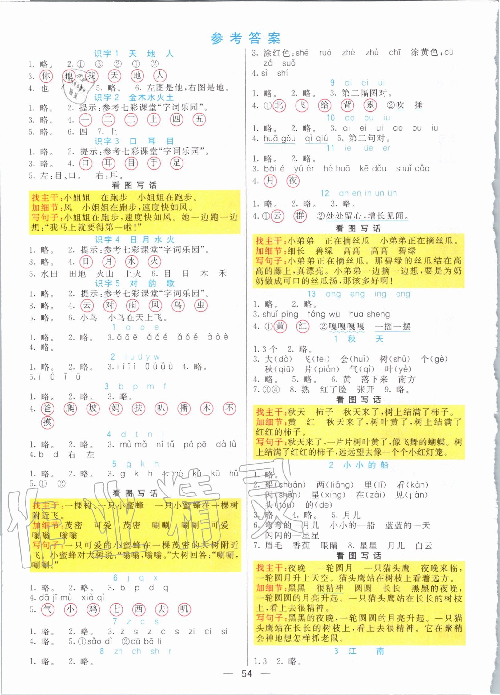 2020年七彩課堂一年級語文上冊人教版 第2頁