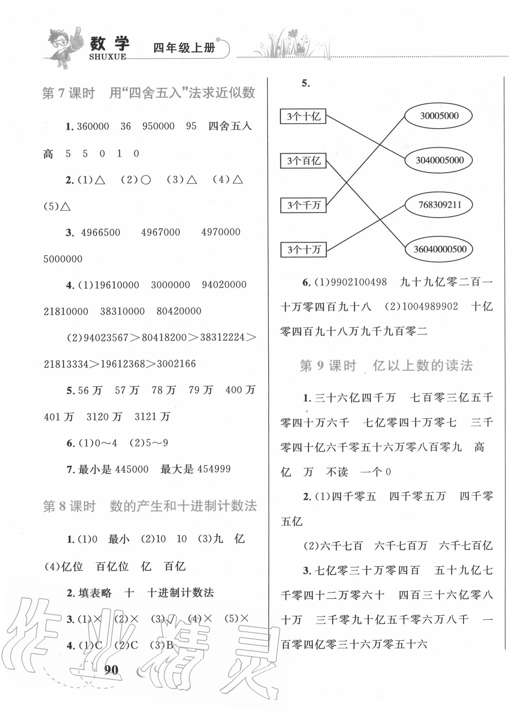 2020年小学同步学考优化设计小超人作业本四年级数学上册人教版 第3页