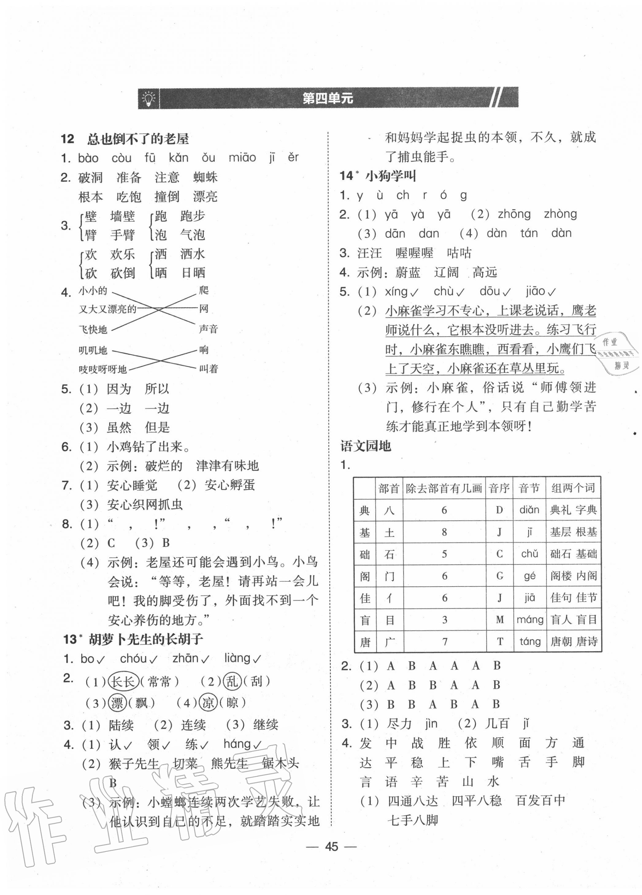 2020年北大绿卡三年级语文上册人教版 第5页