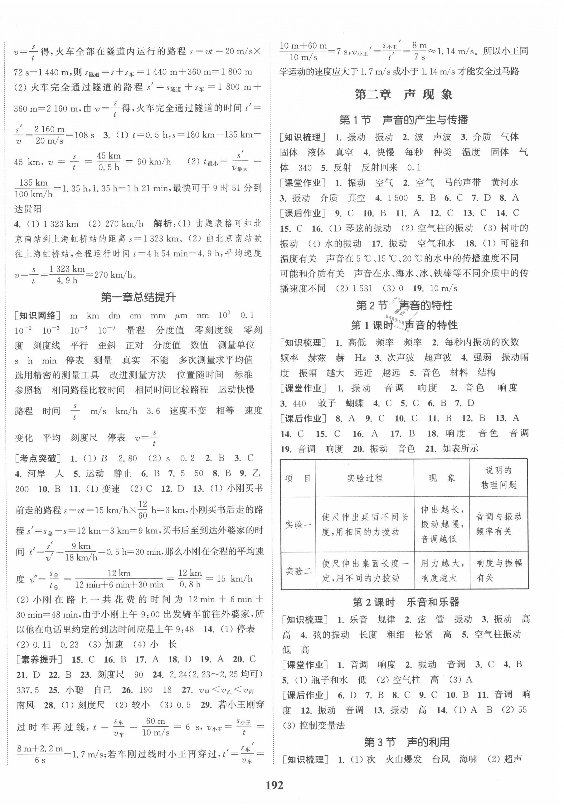 2020年通城學(xué)典課時(shí)作業(yè)本八年級物理上冊人教版 第2頁