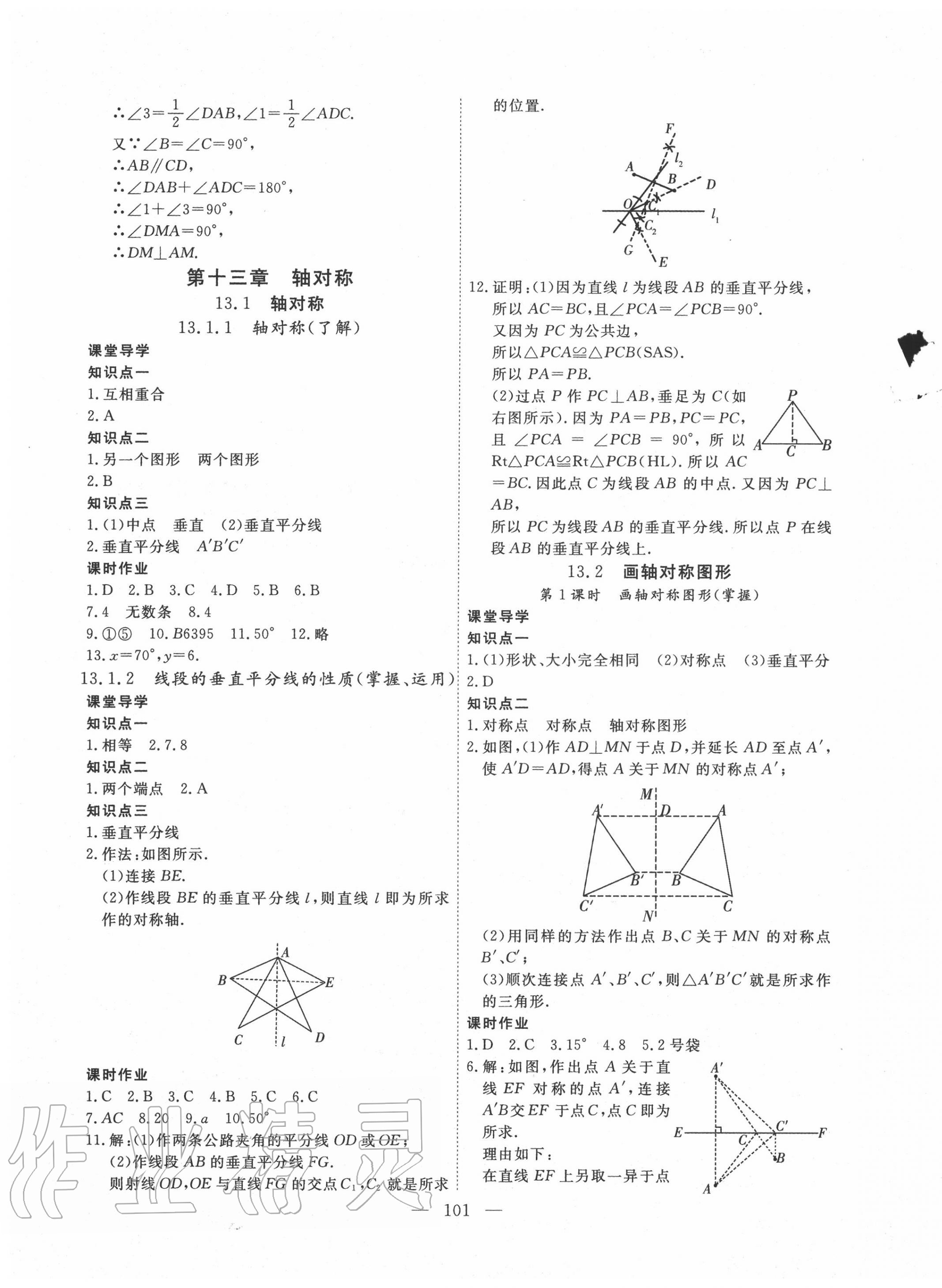 2020年自主訓練八年級數(shù)學上冊人教版 參考答案第5頁